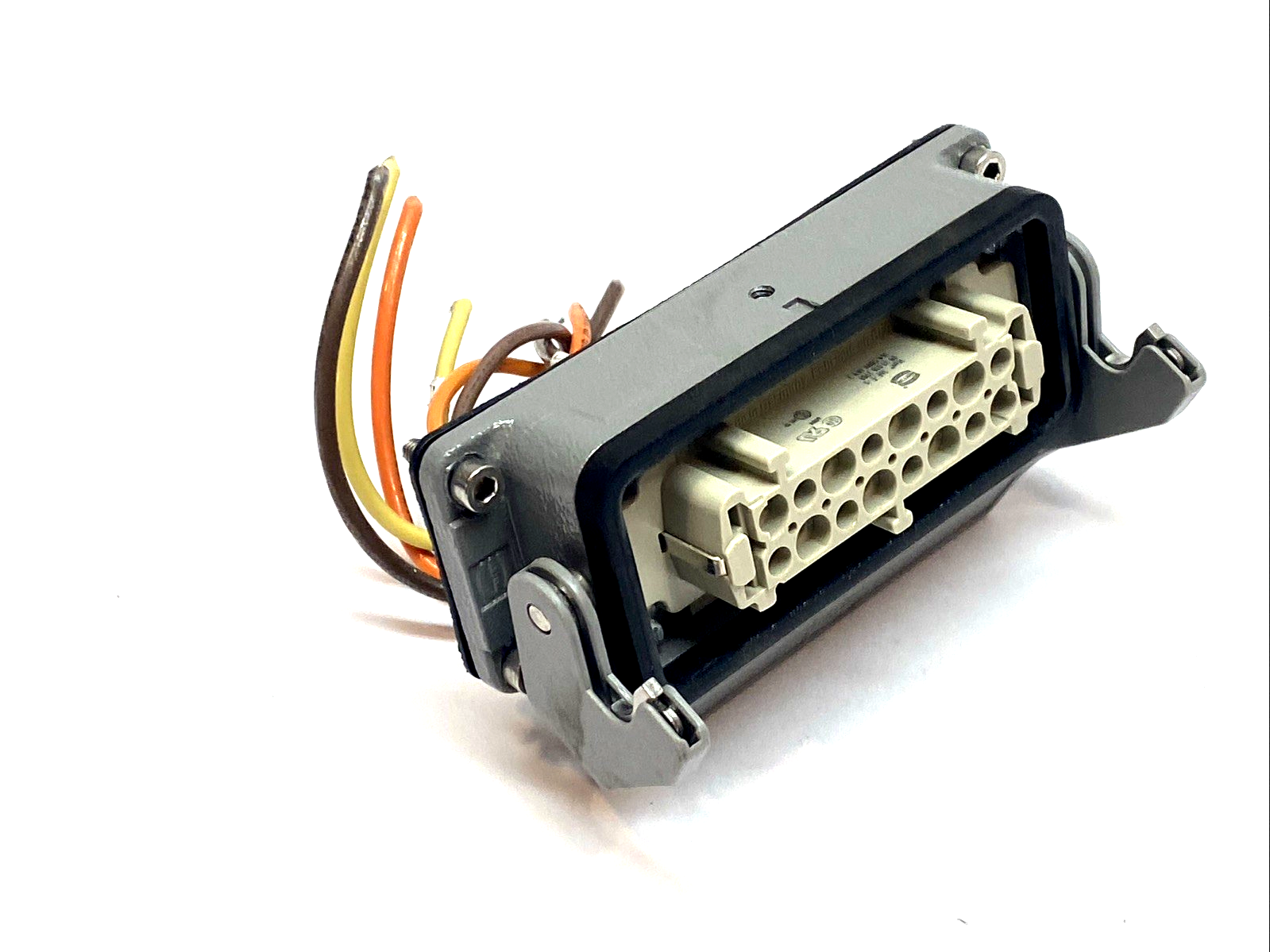 HARTING Han 16B Latch Hood w/ 09330162701 Insert Connector - Maverick Industrial Sales