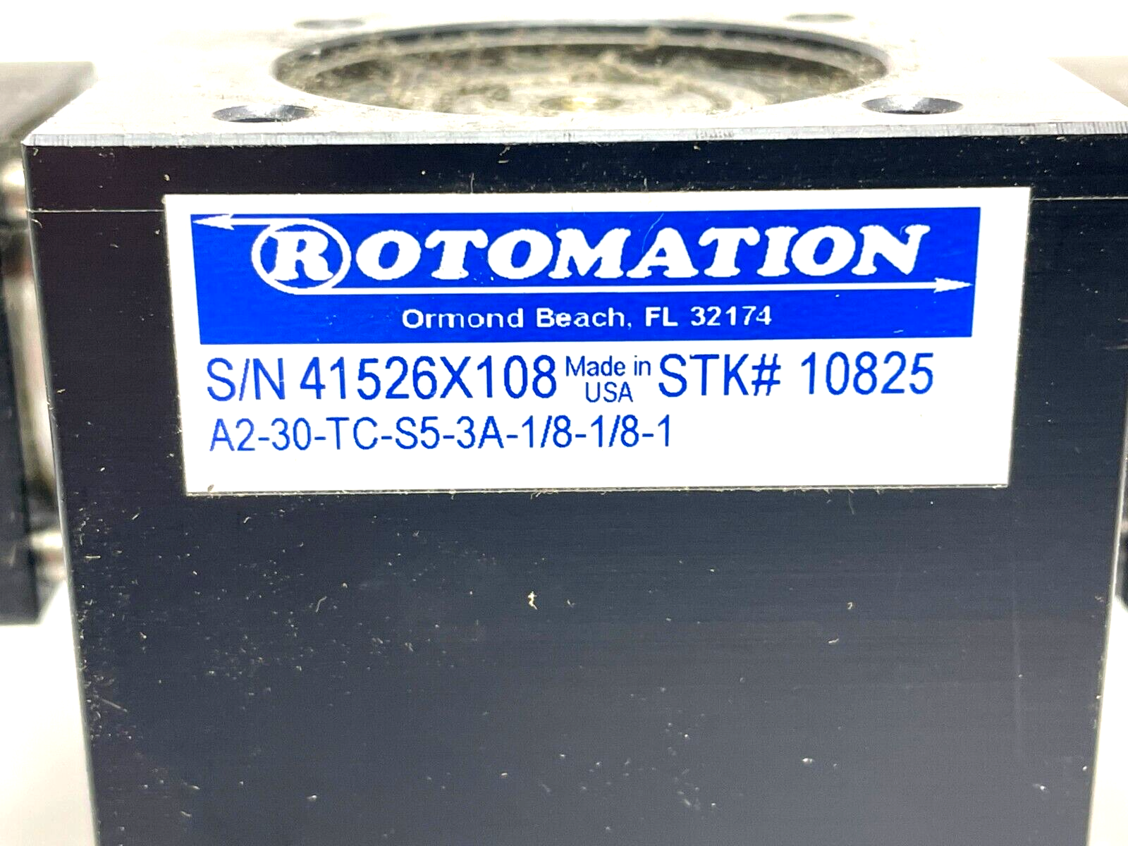 Rotomation A2-30-TC-S5-3A-1/8-1/8-1 Rotary Actuator Single Rack, 30 Degree - Maverick Industrial Sales