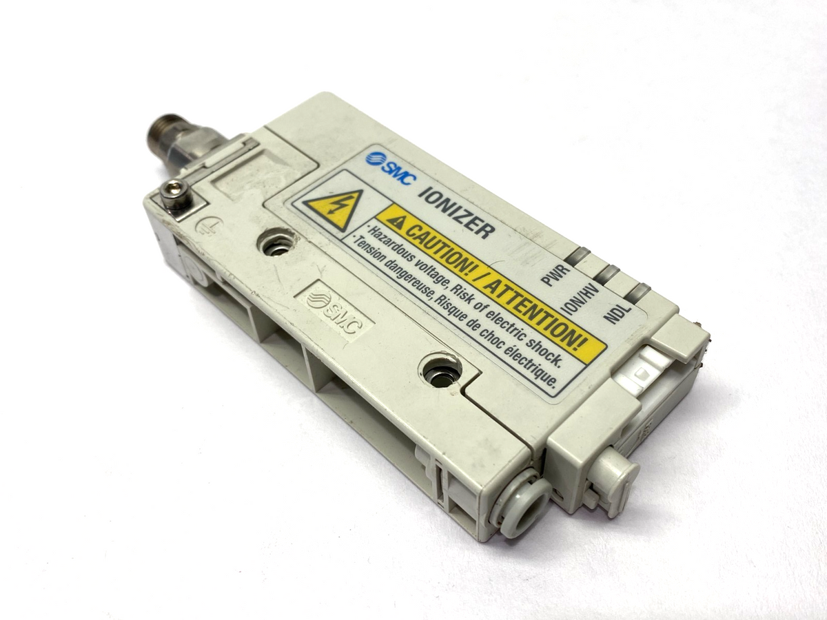 SMC IZN10E-11P06 Nozzle Type Ionizer, 6mm Port, Rc 1/8" DAMAGED MOUNTING HOLES - Maverick Industrial Sales