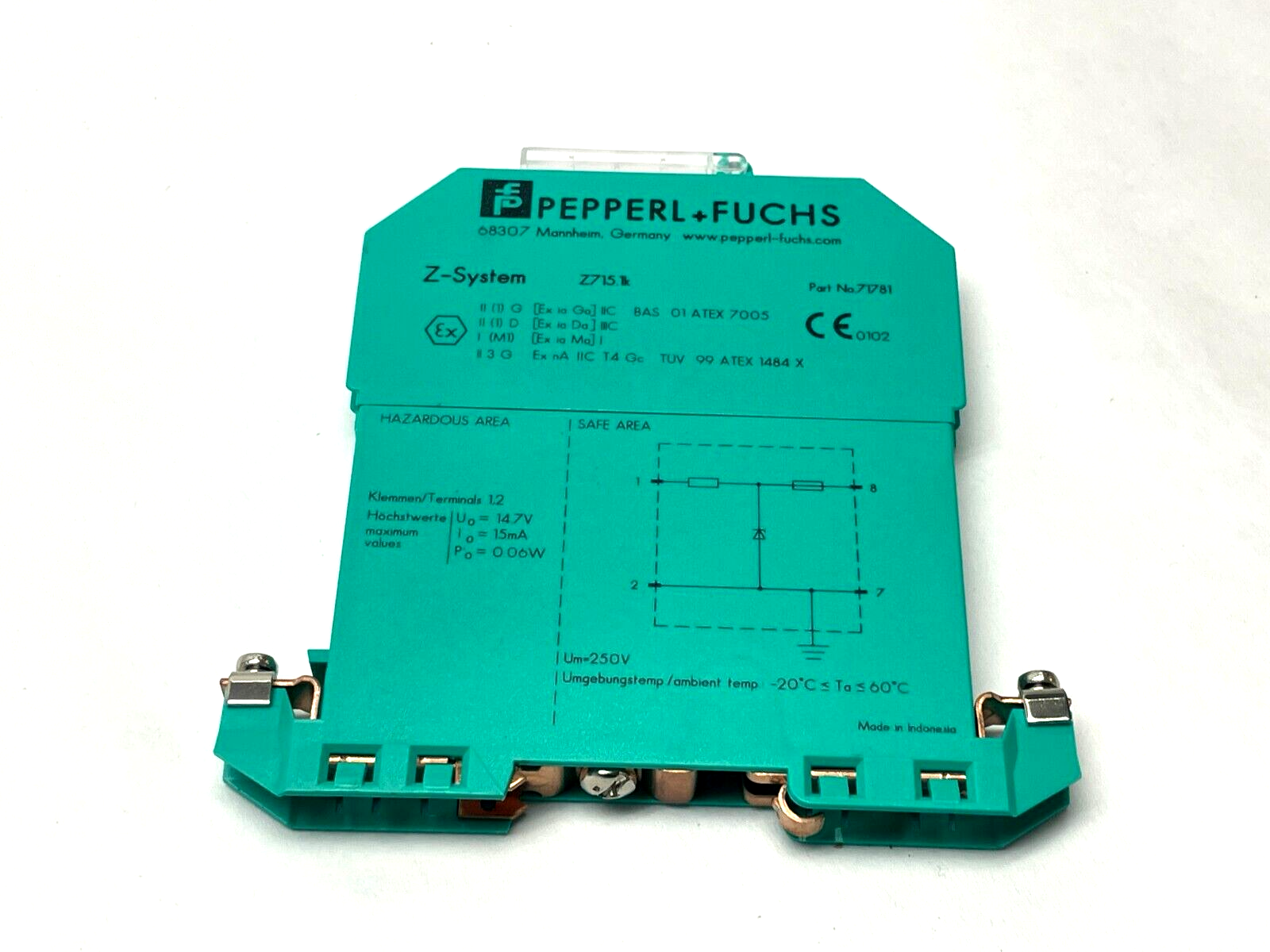 Pepperl+Fuchs 71781 Safety Barrier Module Z715.1k - Maverick Industrial Sales