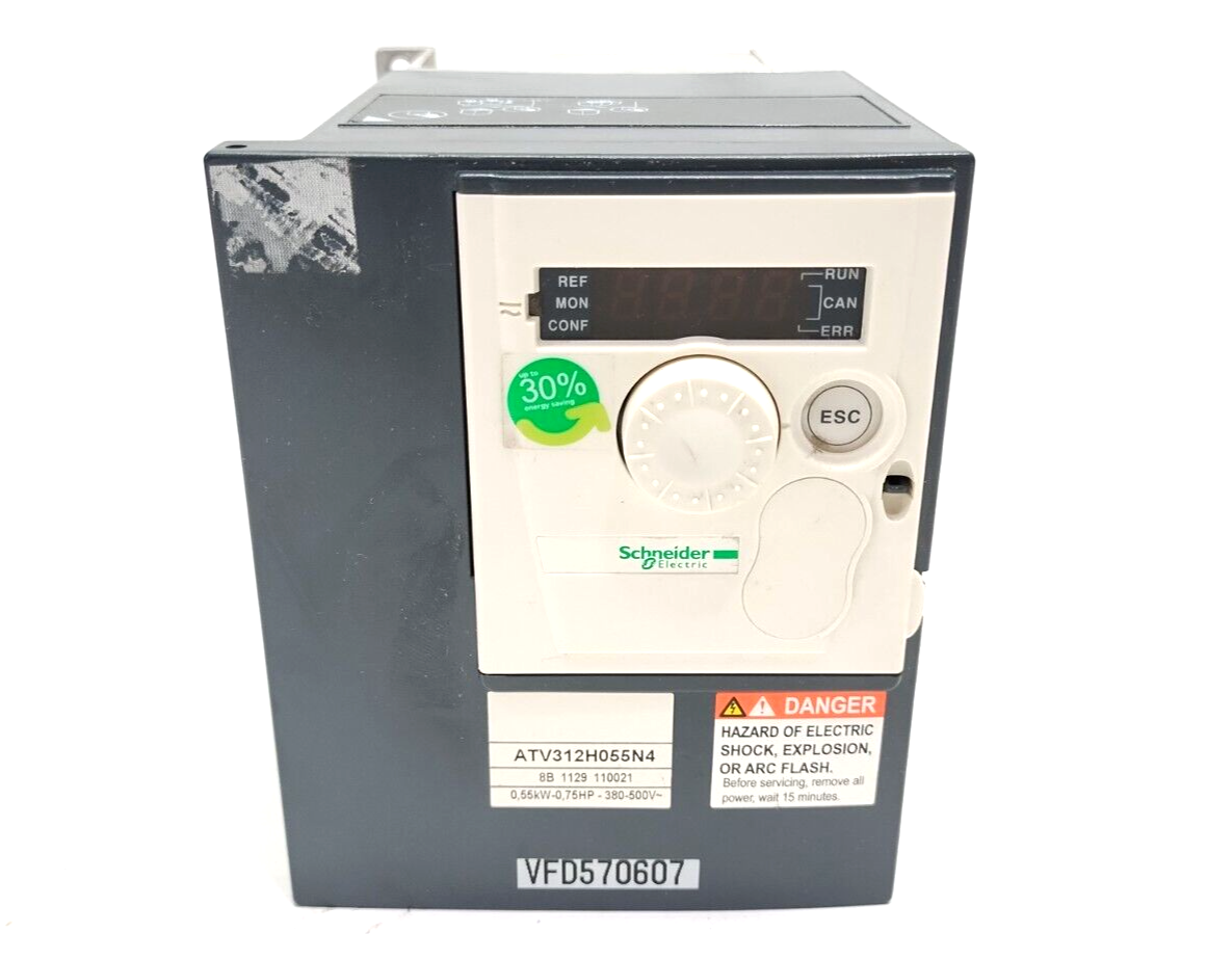 Schneider Electric ATV312H055N4 Variable Speed Drive 0.55kW 0.75hp 3PH 380-500V - Maverick Industrial Sales