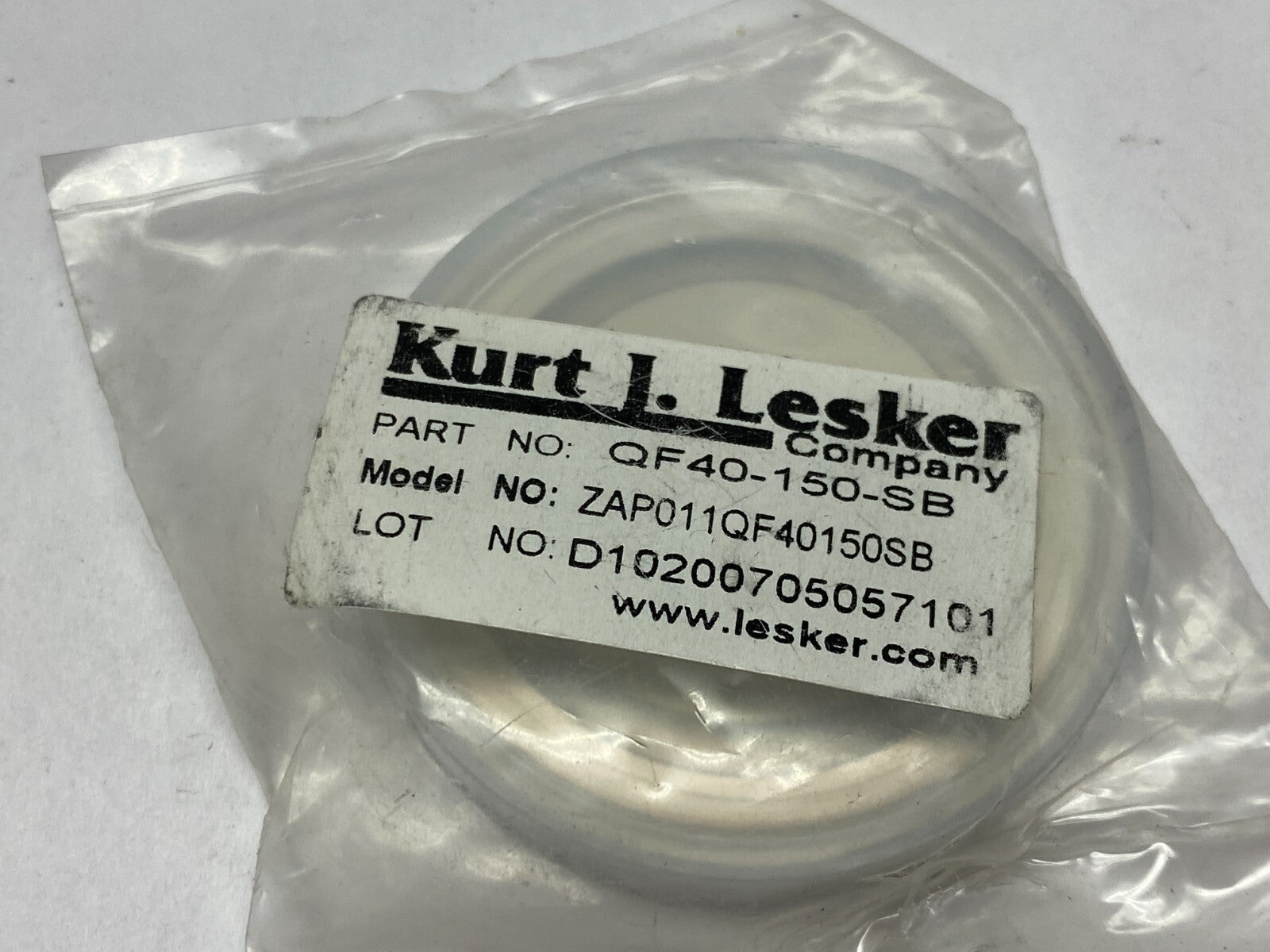 Kurt J. Lesker QF40-150-SB Blank Blind Fitting Stainless Steel - Maverick Industrial Sales