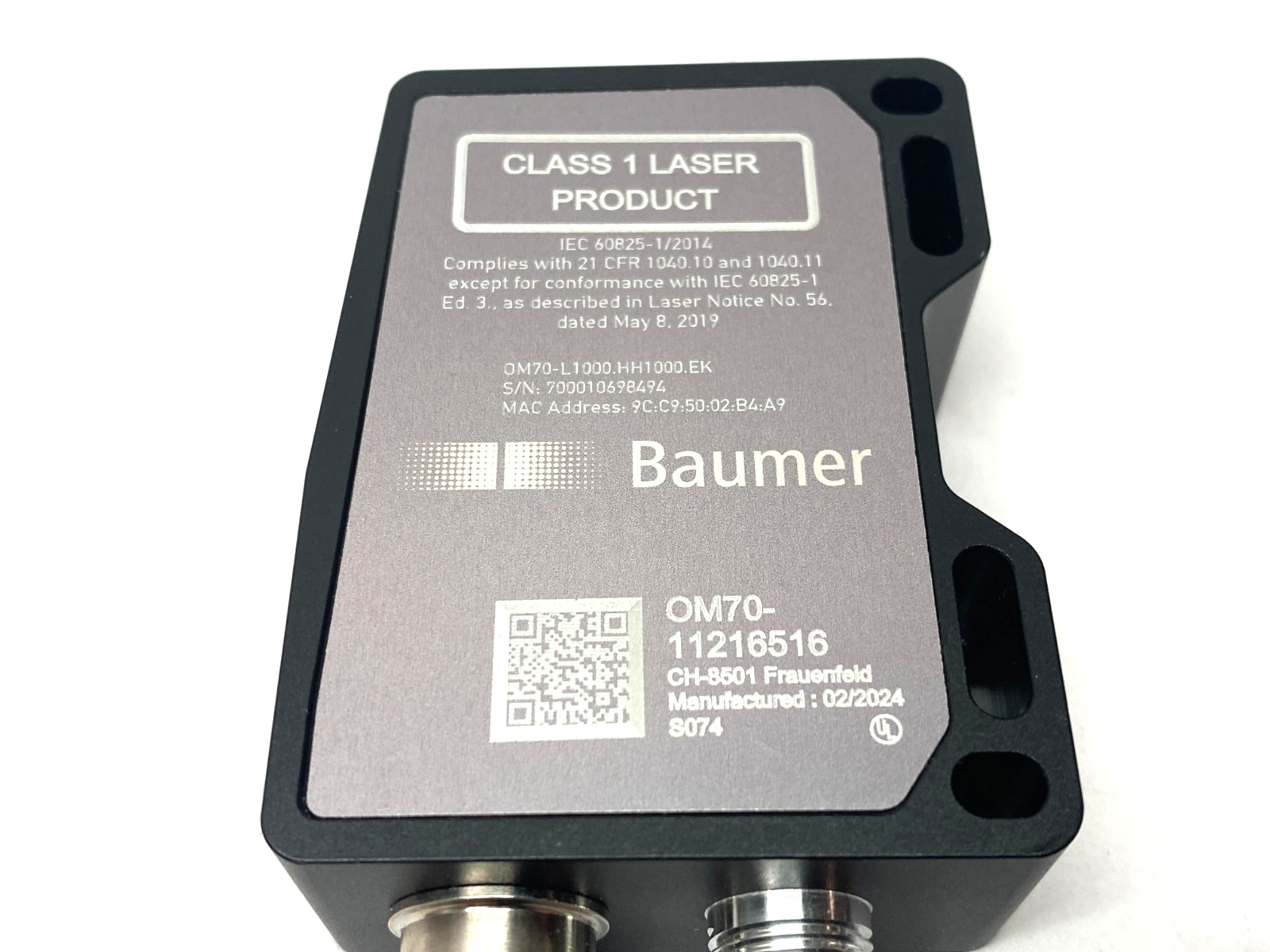 Baumer OM70-L1000.HH1000.EK High Performance Distance Laser Sensor 11216516 - Maverick Industrial Sales