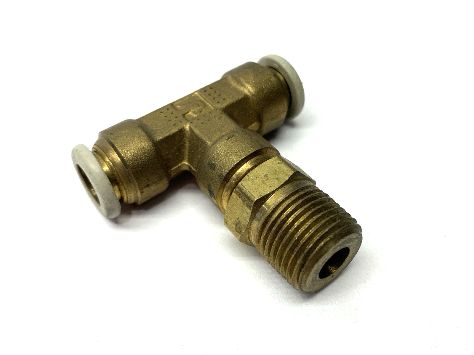 Parker 172PTC-6-6 Prestolok Tee Fitting Push to Connect 3/8" x Male NPT 3/8" - Maverick Industrial Sales