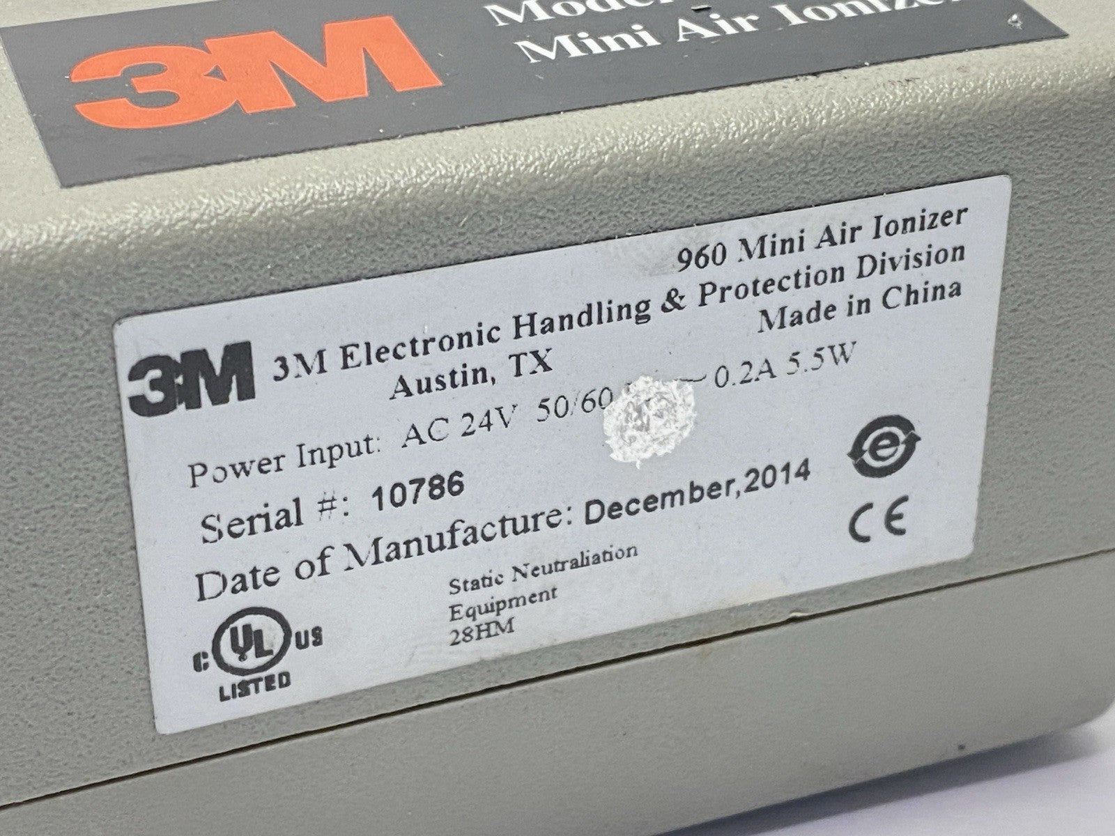 960 | 3M Mini Air Ionizer - Used - Maverick Industrial Sales