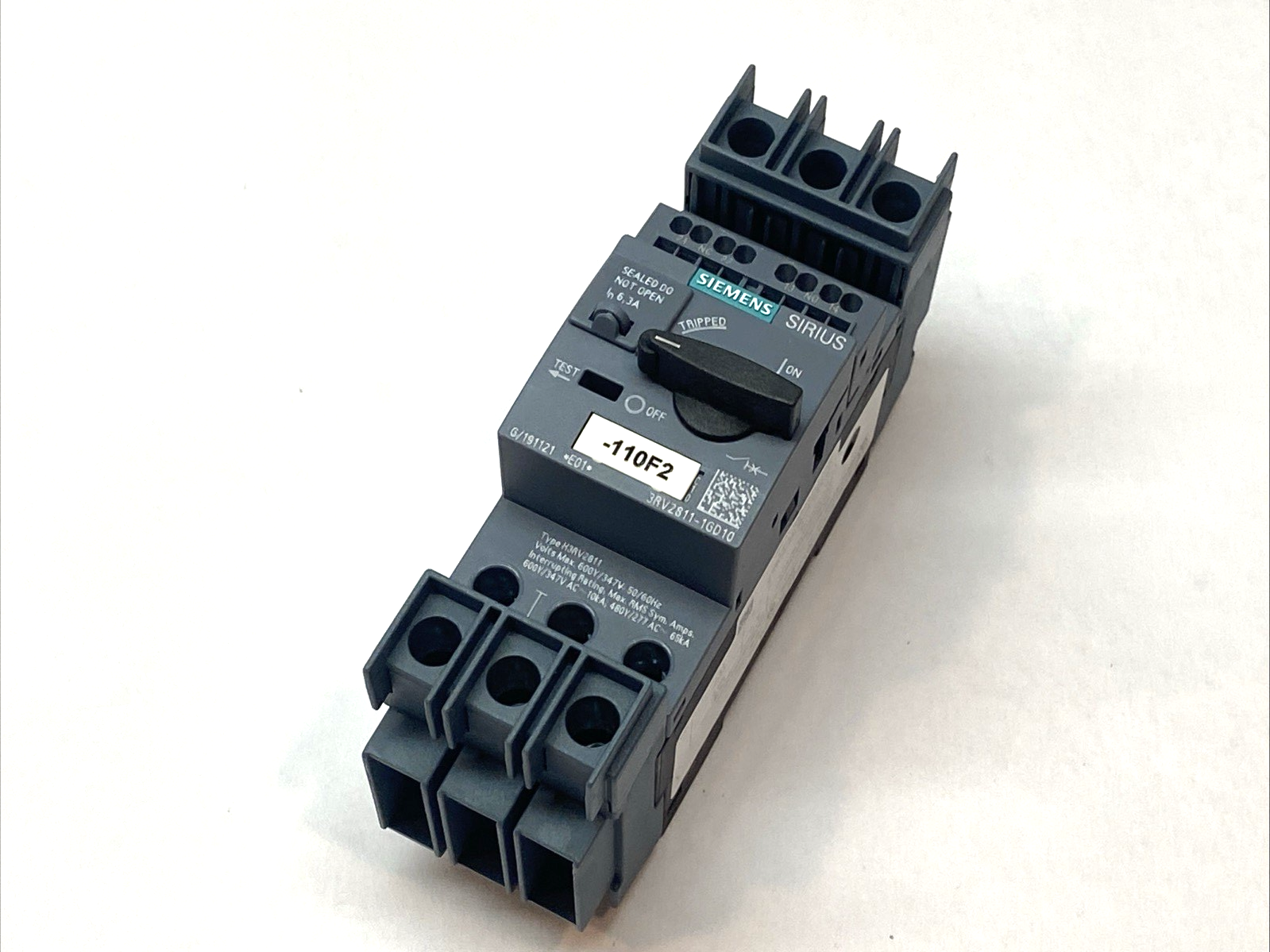 Siemens 3RV2811-1GD10 Circuit Breaker 50A Size S00 - Maverick Industrial Sales
