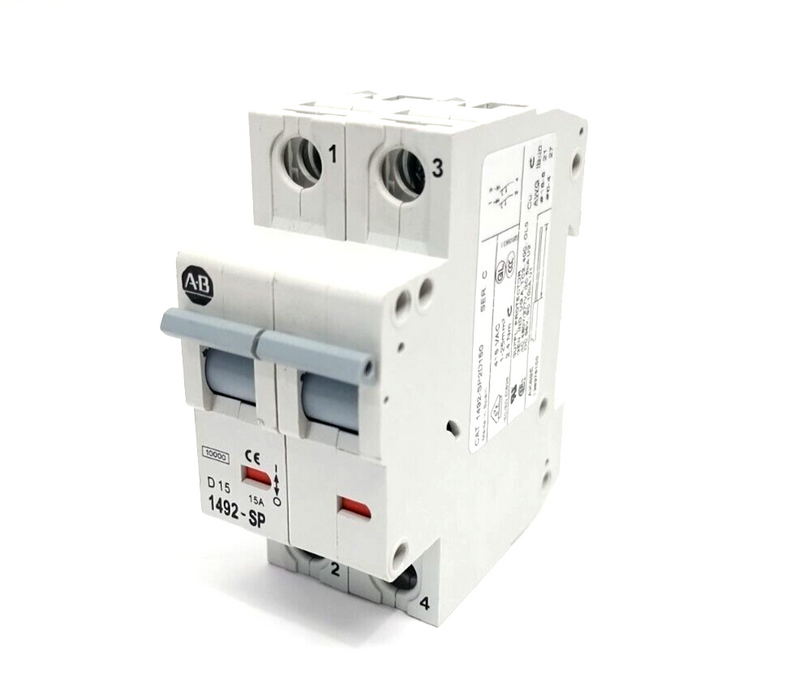 Allen Bradley 1492-SP2D150 Ser. C Supplementary Miniature Circuit Breaker 2P 15A - Maverick Industrial Sales