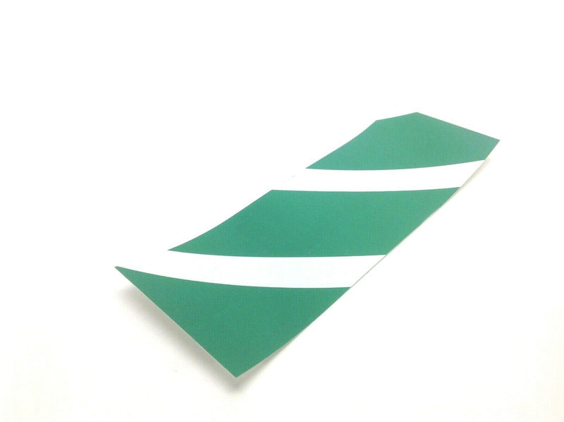 Adhesive Backed Diagonal Stripe Green and White 2 IN X 6 IN Marker, Lot of 80 - Maverick Industrial Sales