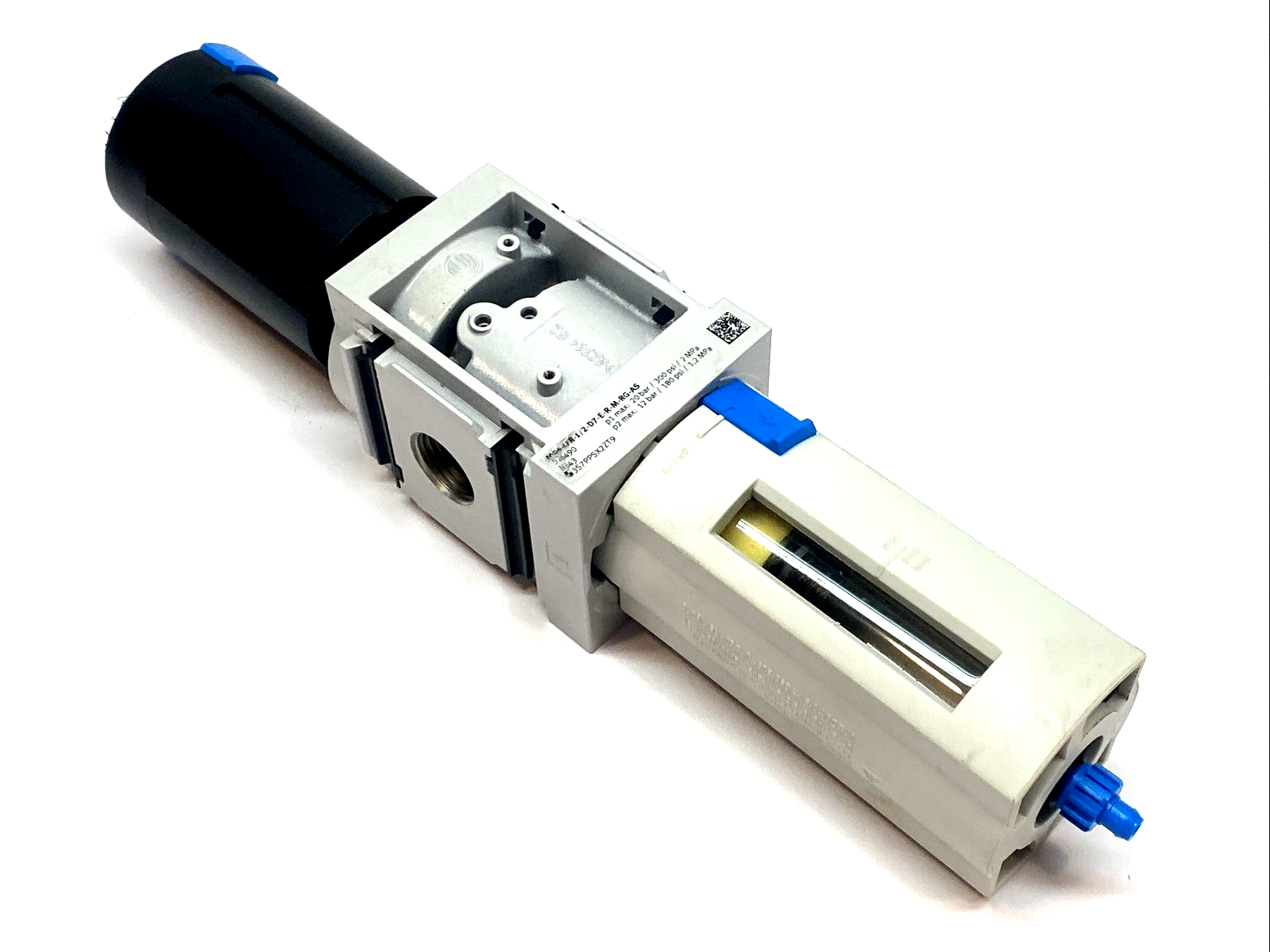 MS6-LFR-1/2-D7-E-R-M-RG-AS | Festo Filter Regulator G1/2 0.5–12bar 40µm NO GAUGE - Used - Maverick Industrial Sales