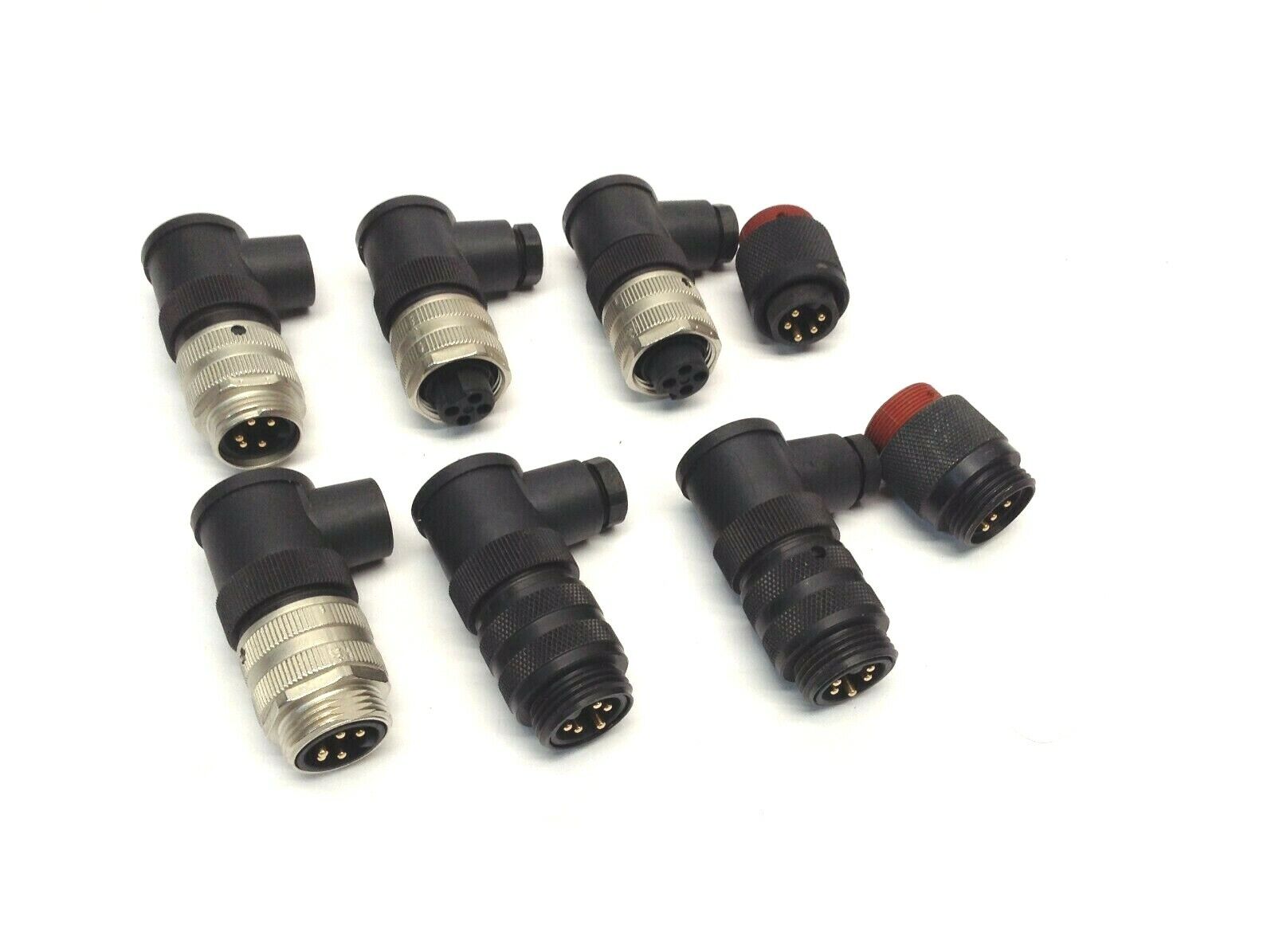 Lot of 8 Lumberg Automation Connectors 5 Pin Male 4 Pin Female - Used - Maverick Industrial Sales