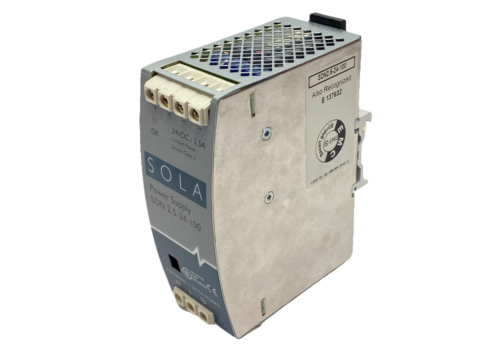 SDN2.5-24-100 | SolaHD Power Supply 2.5A 24VDC - Used - Maverick Industrial Sales