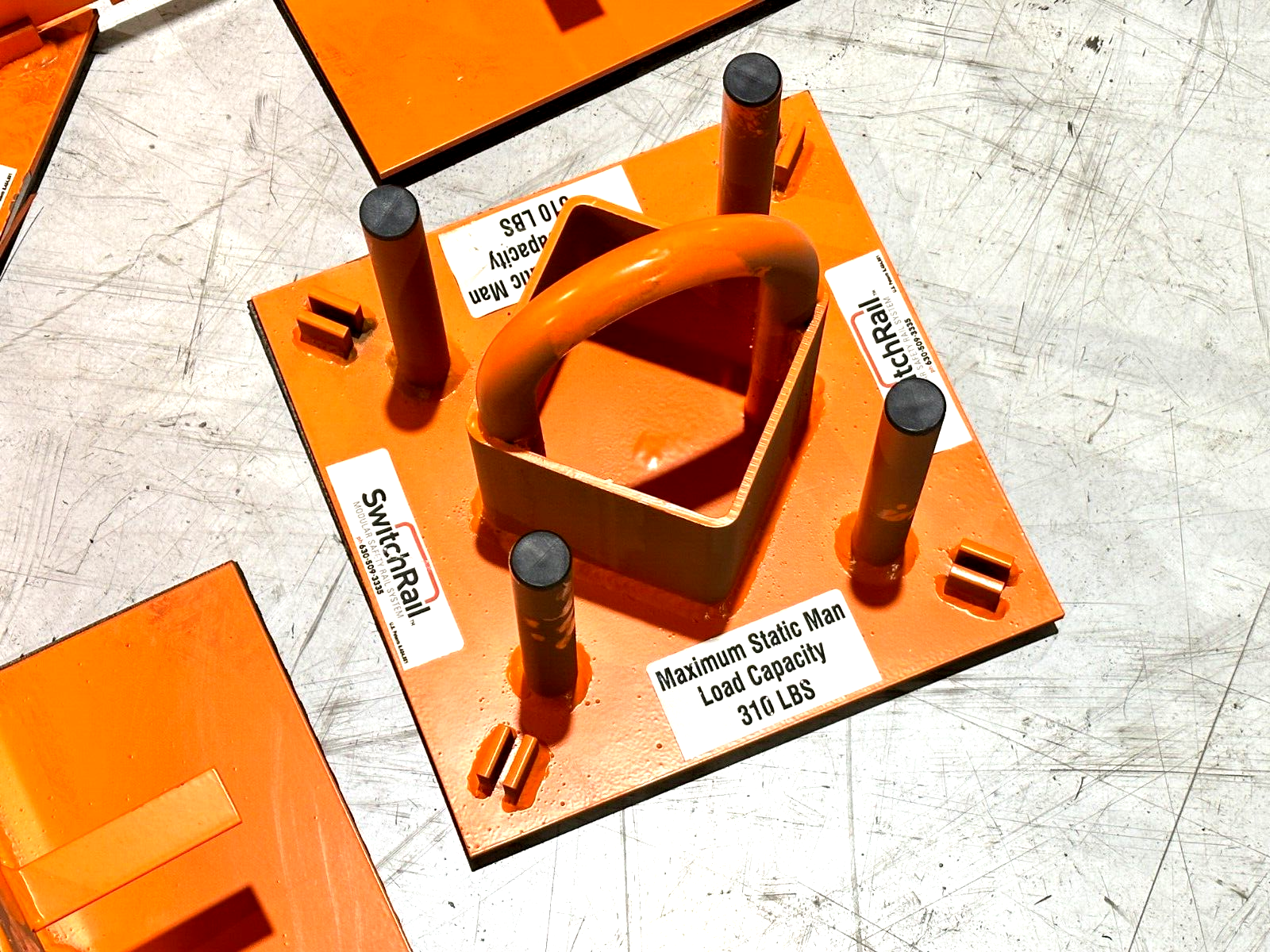 SwitchRail Non-Penetrating Single Man Tie-Off System with 16 50lb Counterweights - Maverick Industrial Sales