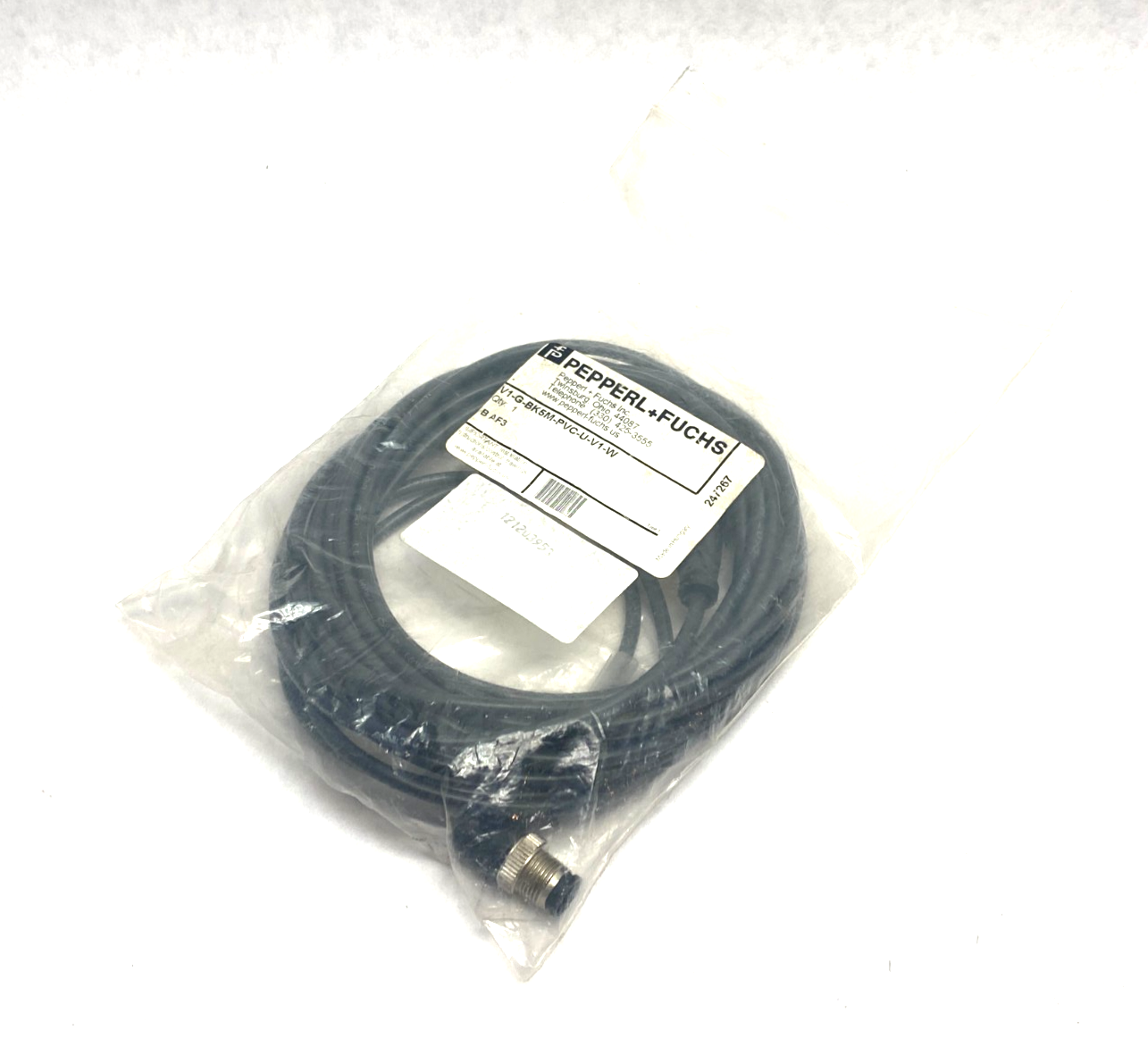 Pepperl+Fuchs V1-G-BK5M-PVC-U-V1-W Double Ended Connection Cordset 247267 - Maverick Industrial Sales