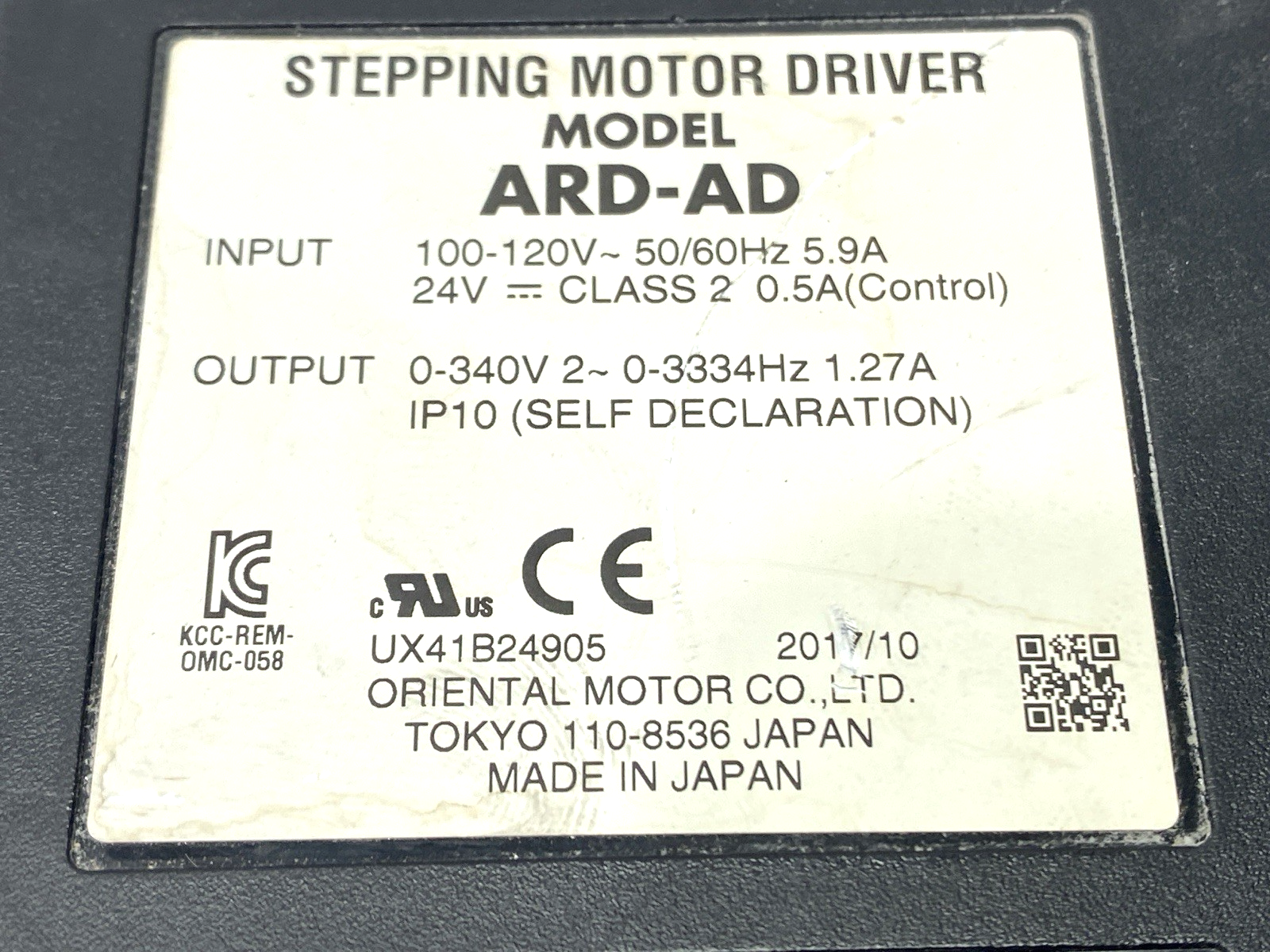 ARD-AD | Oriental Motor AlphaStep Stepping Motor Driver Single-Phase 100-120VAC - Used - Maverick Industrial Sales