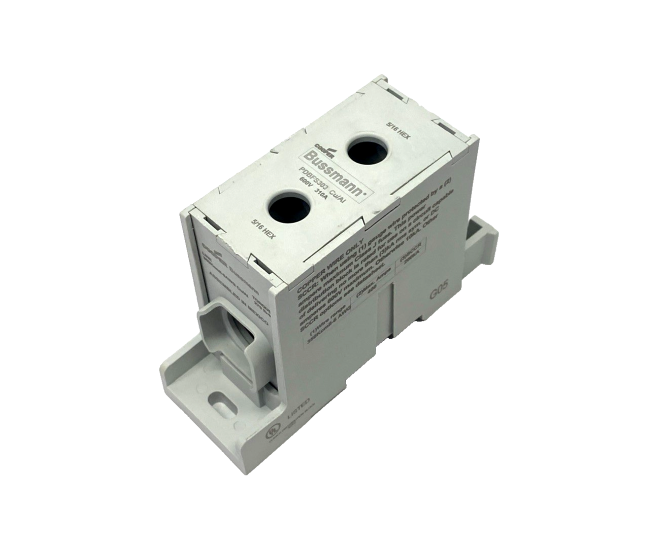 PDBFS303 | Eaton Bussmann Finger Safe Power Dstribution Block 600V 310A 200kA - New – Open box - Maverick Industrial Sales