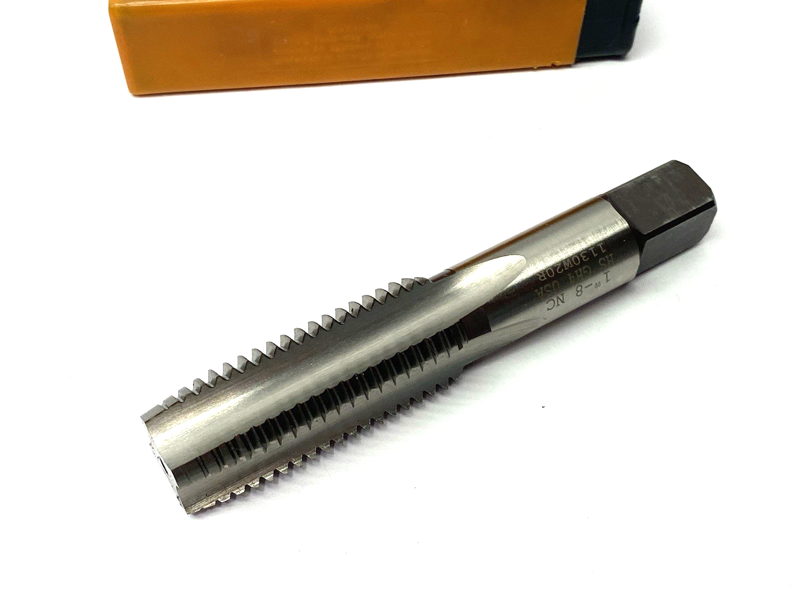 77430403 | Hertel Straight Flute Tap: 1-8 UNC, 4 Flute, Plug Chamfer, 3B Class - New – Open box - Maverick Industrial Sales