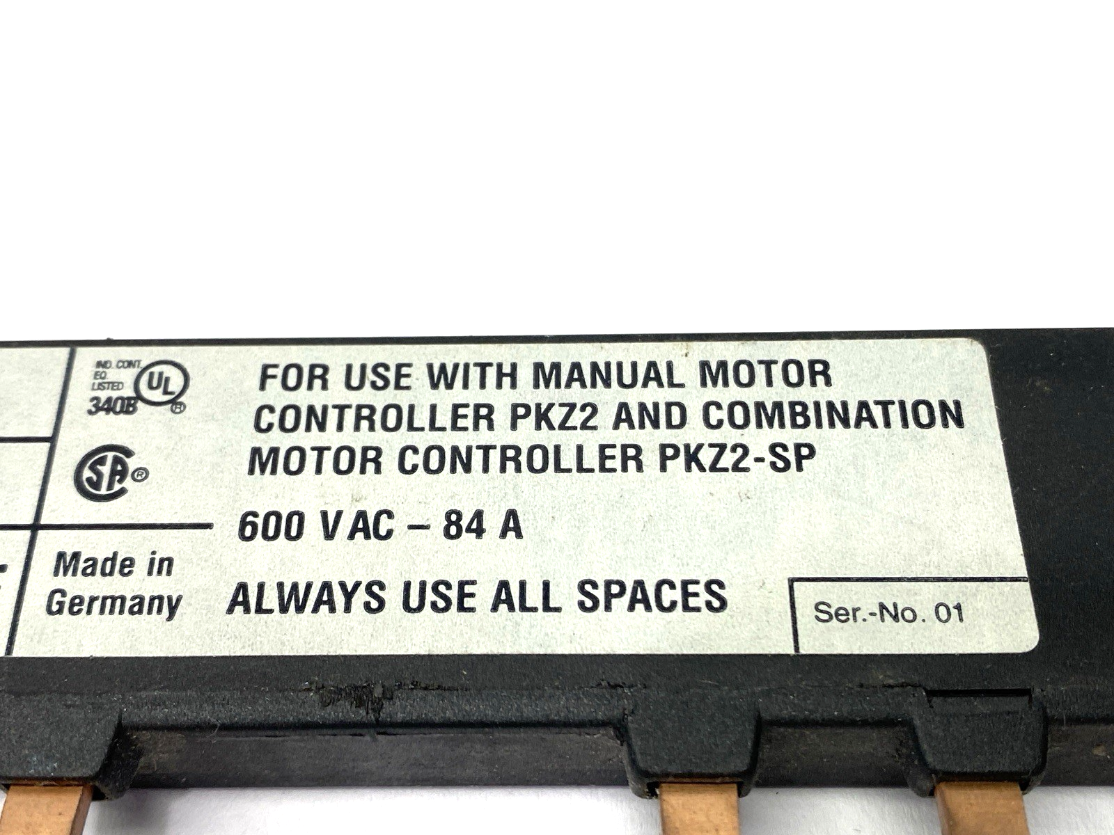 Moeller B3.1/2-PKZ2 Busbar for PKZ2 / PKZ2-SP - Maverick Industrial Sales