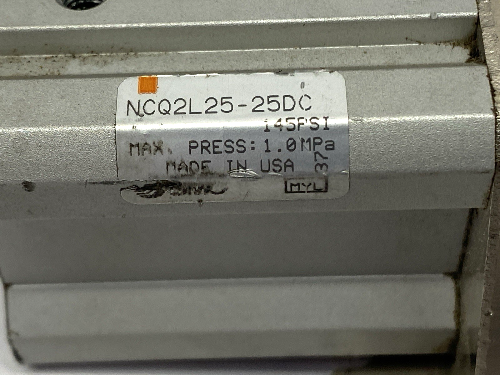 NCQ2L25-25DC | SMC Compact Pneumatic Cylinder 25mm Bore 25mm Stroke MISSING MOUNT - Used - Maverick Industrial Sales