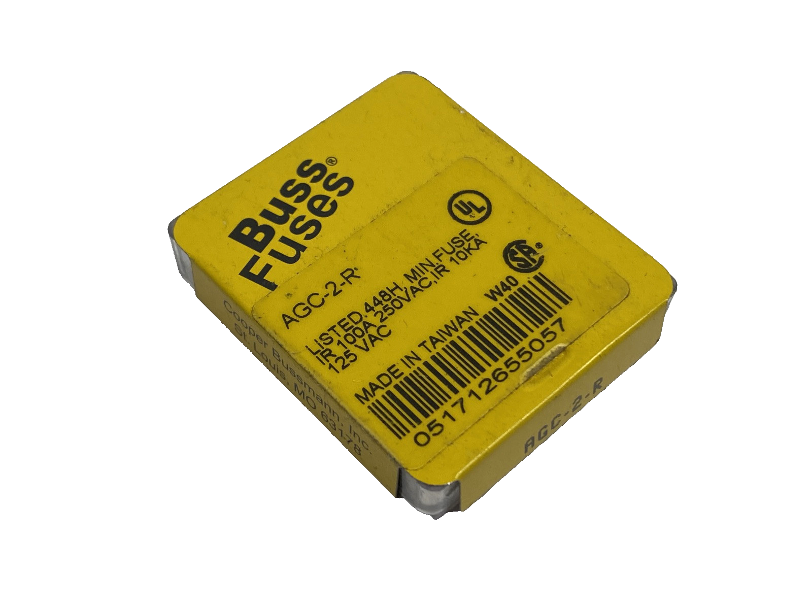 Cooper Bussmann AGC-2-R Miniature Fuse 2A 250VAC PACKAGE OF 5 - Maverick Industrial Sales