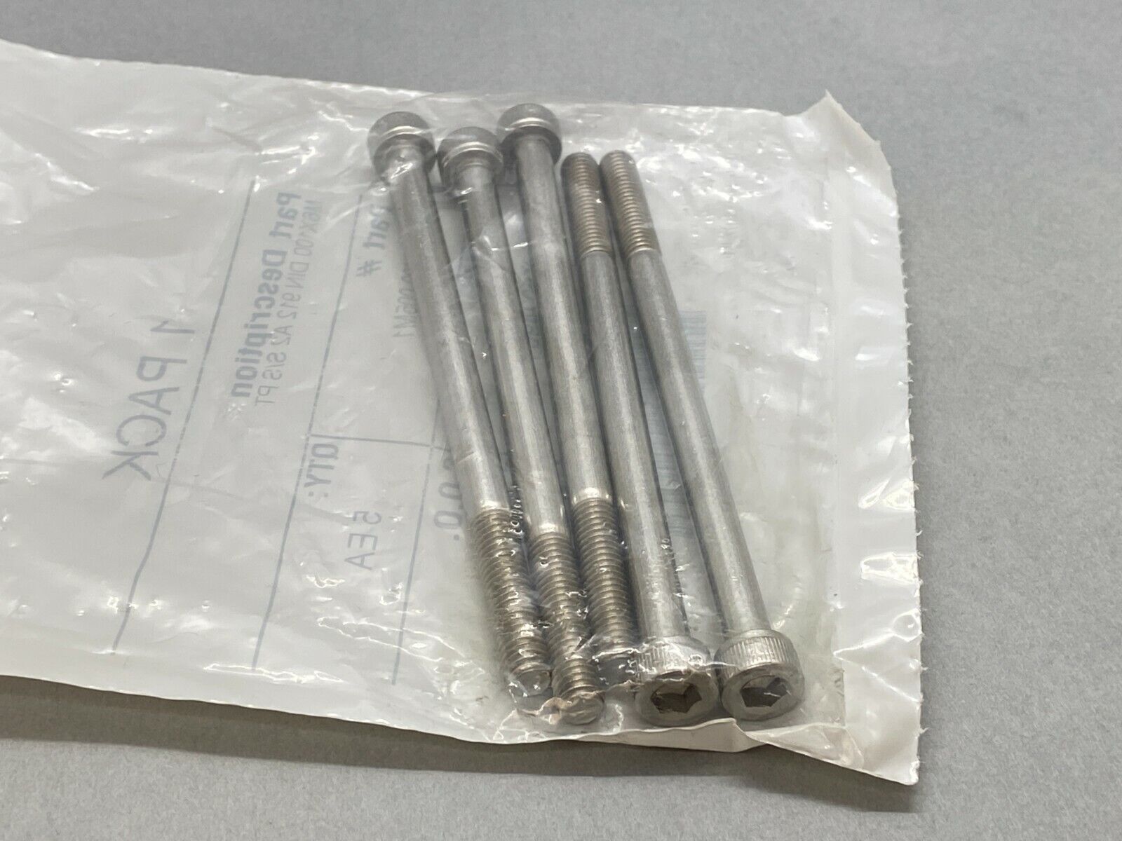 Socket Head Cap Screw Stainless Steel M6x100mm DIN 912 A2 S/S PT PKG OF 5 - Maverick Industrial Sales