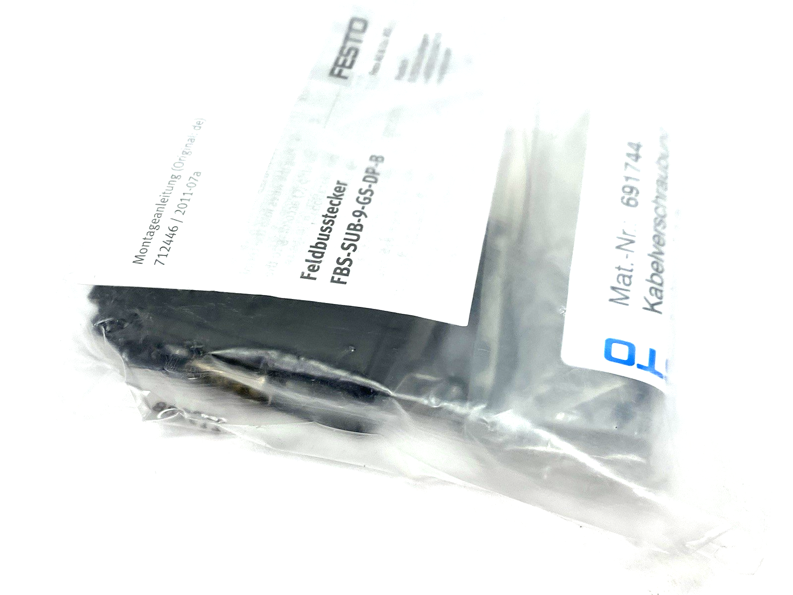 FBS-SUB-9-GS-DP-B | Festo PROFIBUS Plug IP65 - IP67 In mounted state 532216 - New - Maverick Industrial Sales