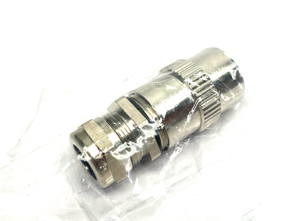 Souriau UT016JCS Short Metal Cable Gland with Strain Relief Nut Size 16 - Maverick Industrial Sales