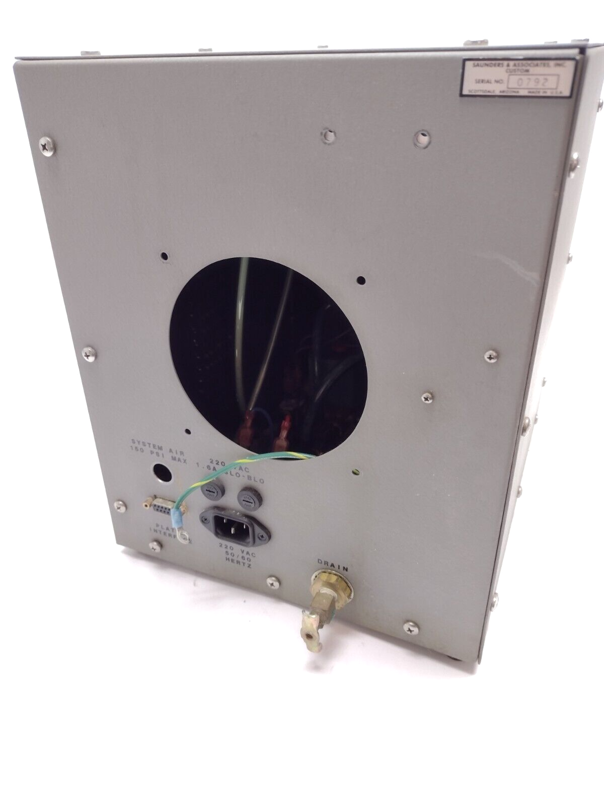 Saunders & Associates 55B Water Cooling Vacuum Chamber 220VAC - Maverick Industrial Sales