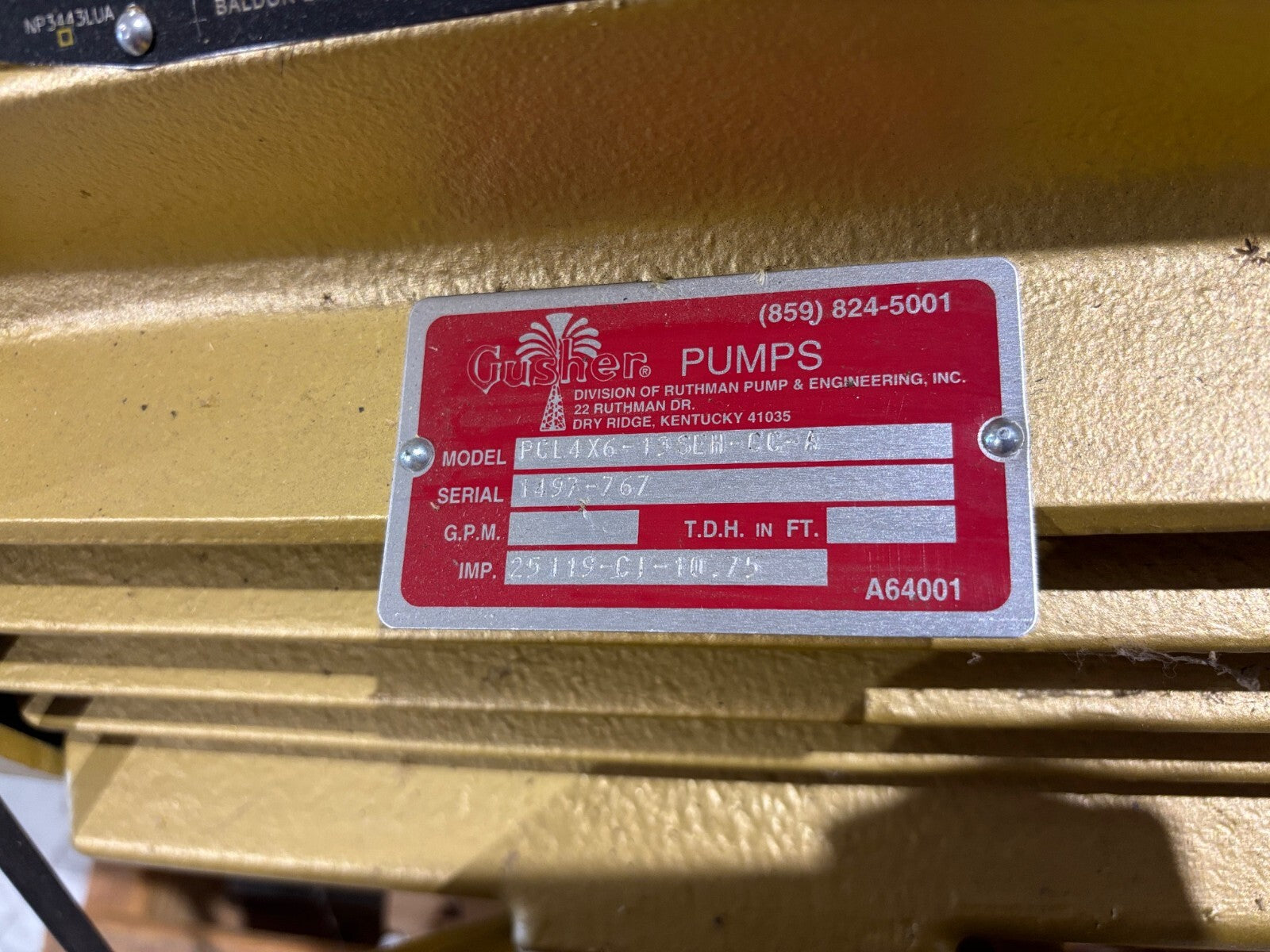 Gusher Pumps PCL4X6-13SEH-CC-A 40/LS 10.75", 40HP Industrial Pump, 230/460V - Maverick Industrial Sales