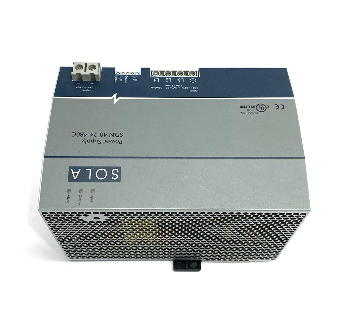 Emerson SOLA SDN 40-24-480C Power Supply DIN Rail Mount - Maverick Industrial Sales