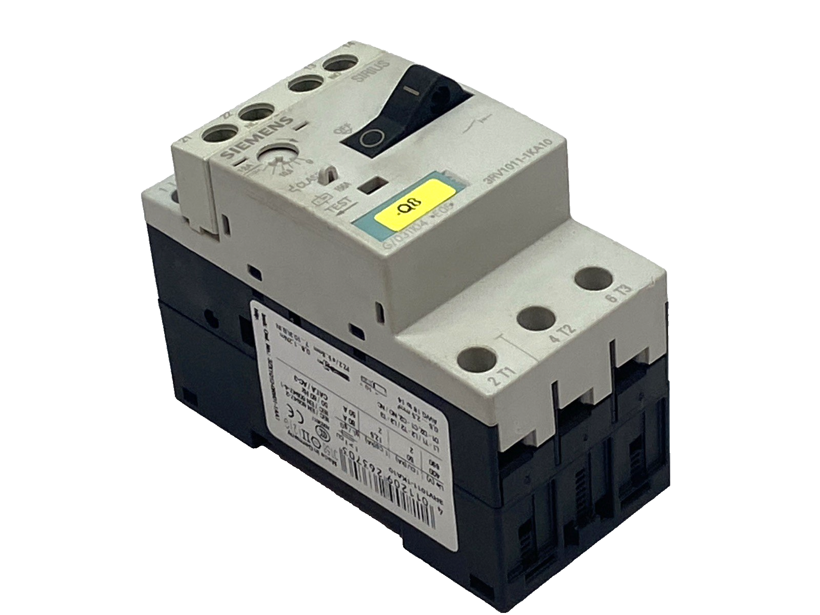 Siemens 3RV1011-1KA10 Motor Protection Breaker 9-12A 3P 690VAC - Maverick Industrial Sales