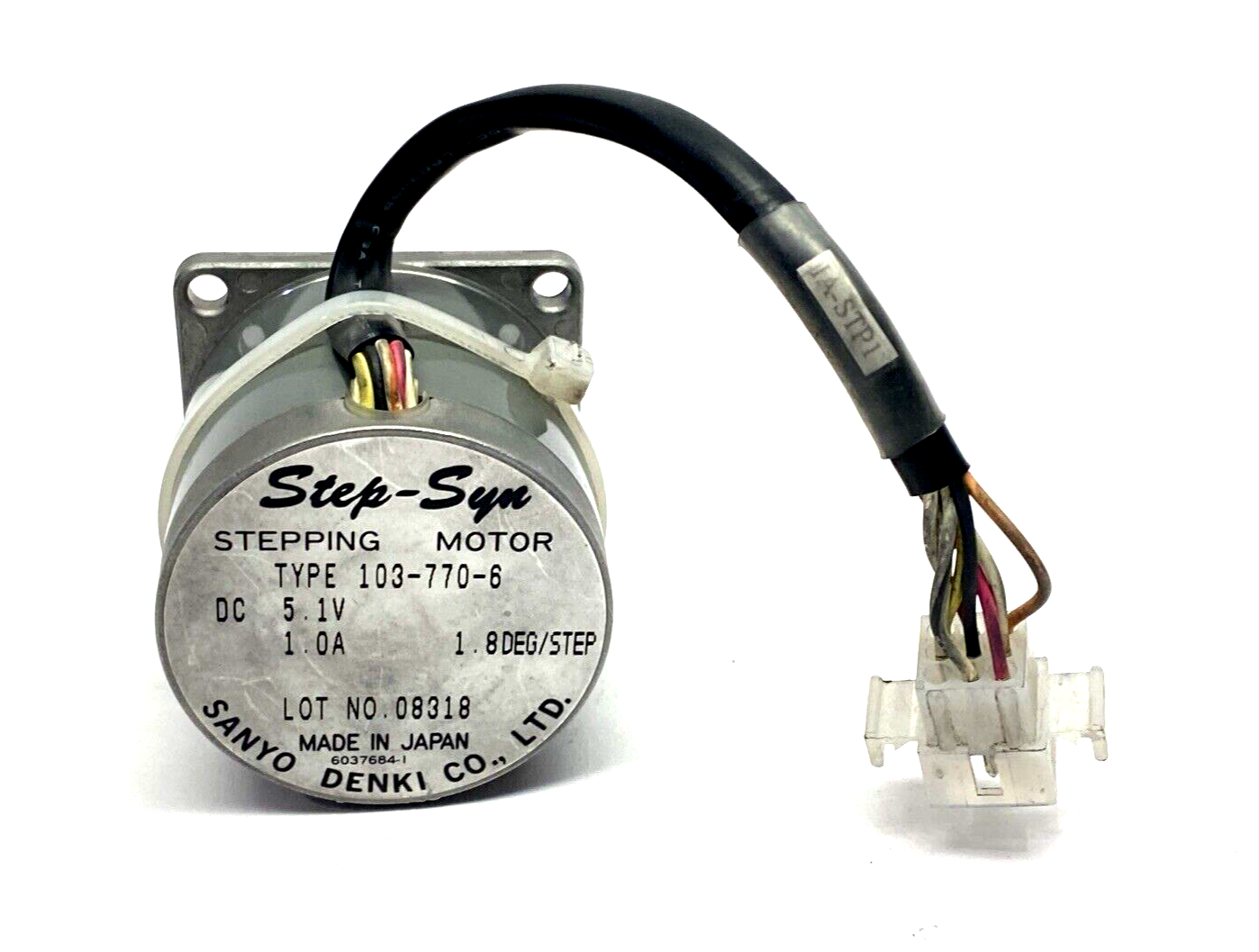 Sanyo Denki 103-770-6 Step-Syn Stepping Motor 1A 5.1V 1.8 Deg/Step - Used - Maverick Industrial Sales