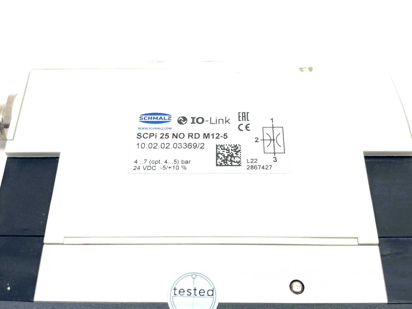 Schmalz SCPi 25 NO RD M12-5 Compact Vacuum Ejector M12, 10.02.02.03369/2 - Maverick Industrial Sales