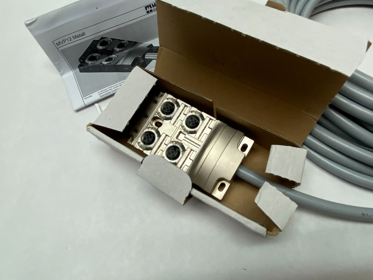 Murrelektronik 8000-54515-3731000 Junction Box MVP-METALL, 4XM12, 5POLE - Maverick Industrial Sales
