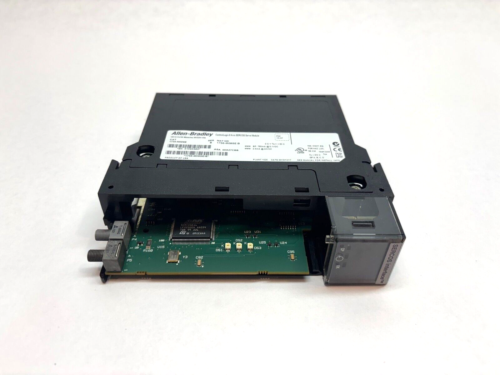 Allen Bradley 1756-M08SE Ser. B ControlLogix 8 Axis Sercos Servo Module, 15.37 - Maverick Industrial Sales