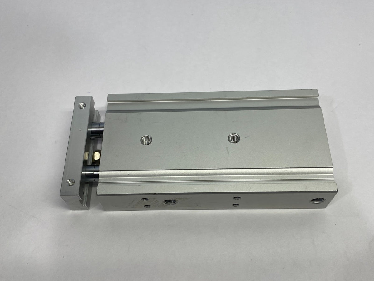CXSM25-80 | SMC Dual-Rod Guided Slide Cylinder 25mm Bore, 80mm Stroke - New – Open box - Maverick Industrial Sales
