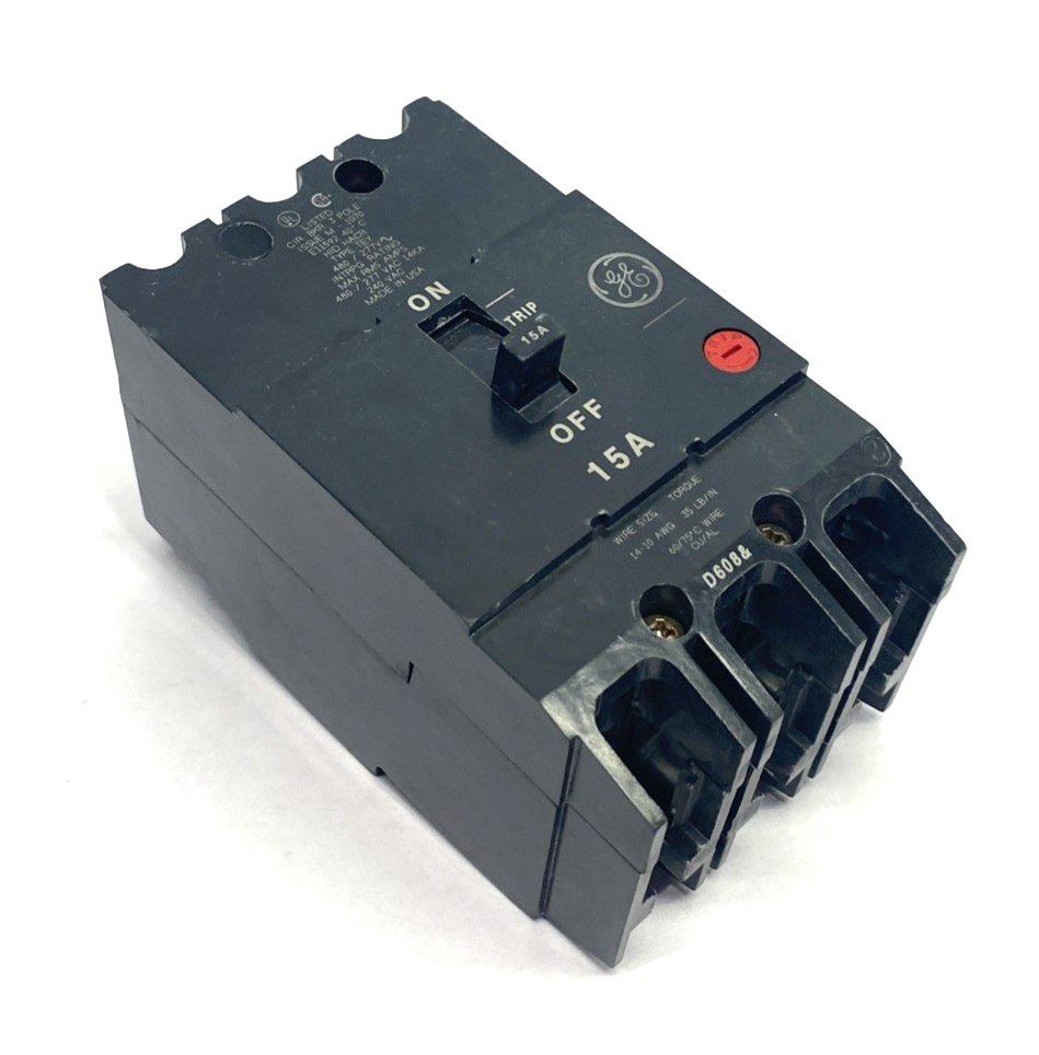 General Electric M-1070 15A Circuit Breaker 3-Pole Type TEY, HID HACR - Maverick Industrial Sales