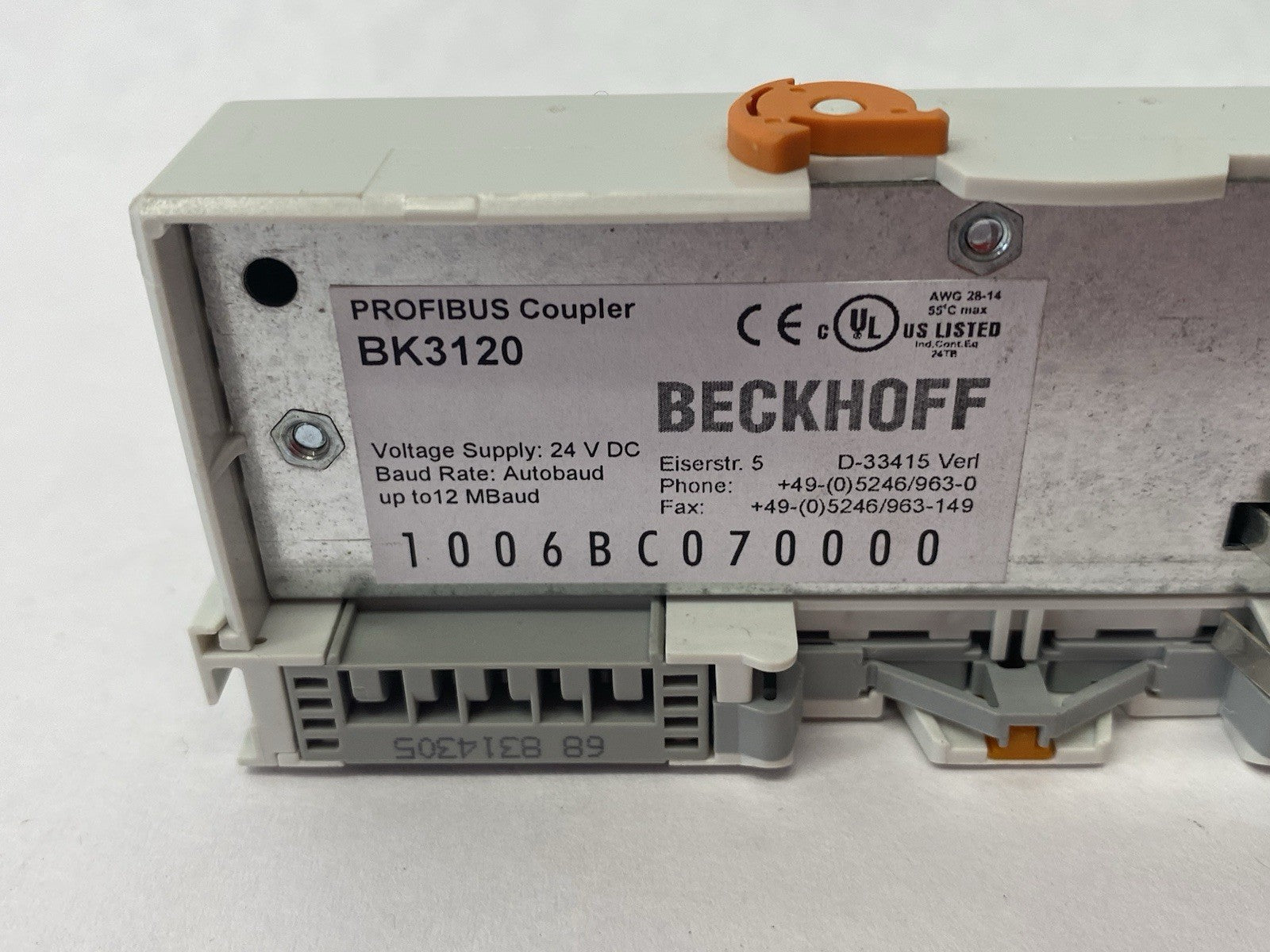 Beckhoff BK3120 PROFIBUS Economy plus Bus Coupler - Maverick Industrial Sales