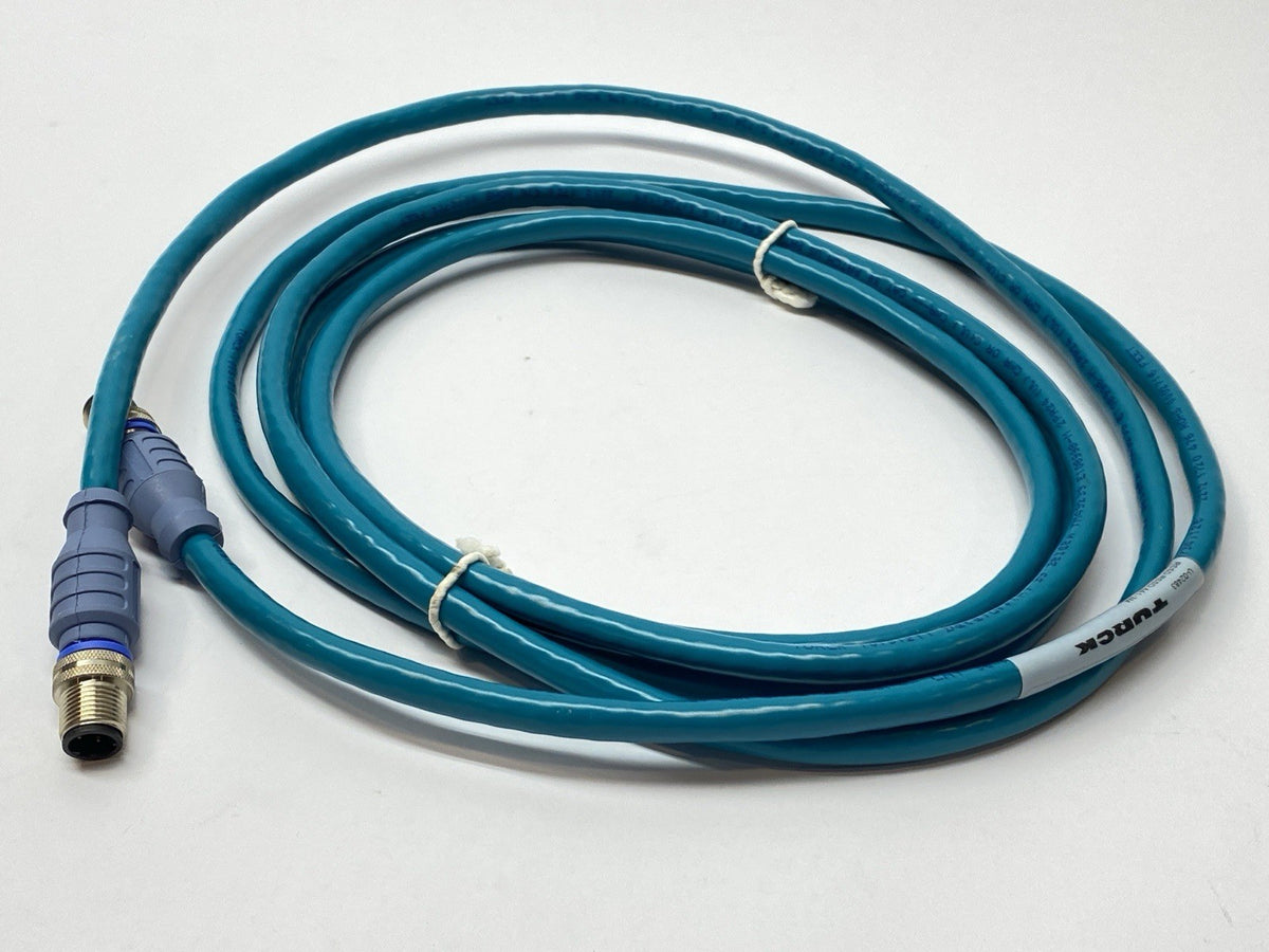 Turck RSSD RSSD 441-3M Industrial Ethernet Cable Male M12 4-Pin 3m U-02483 - Maverick Industrial Sales