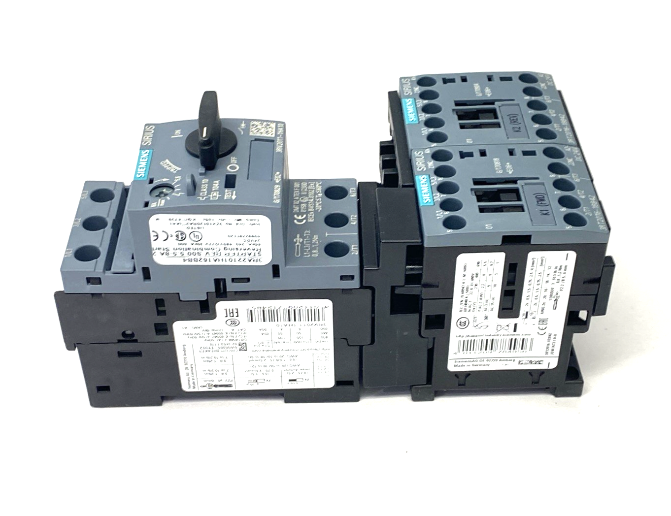 Siemens 3RA22101HA162BB4 Motor Starter 5.5-8A 24VDC 1NO Aux - Maverick Industrial Sales
