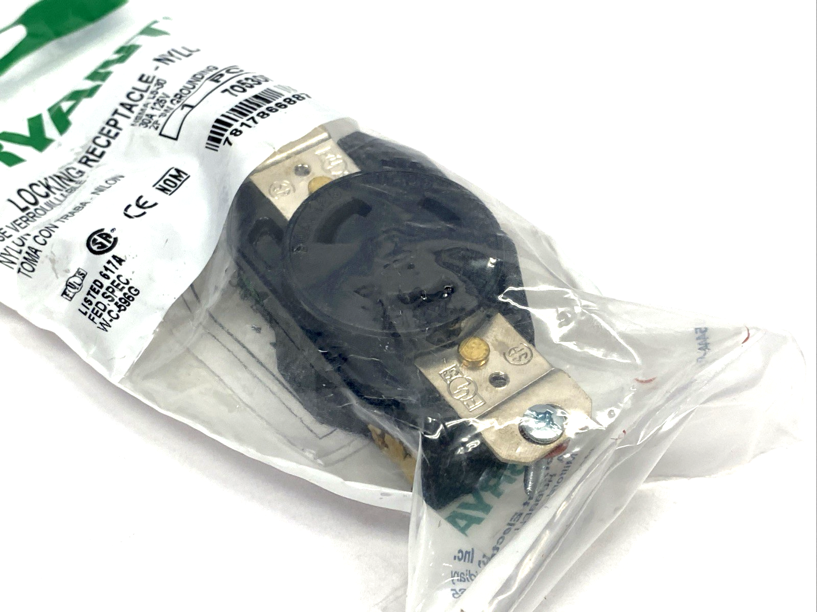 70530FR | Bryant Locking Flush Receptacle, 30A 125V, 2-Pole L5-30R LOT OF 2 - New - Maverick Industrial Sales