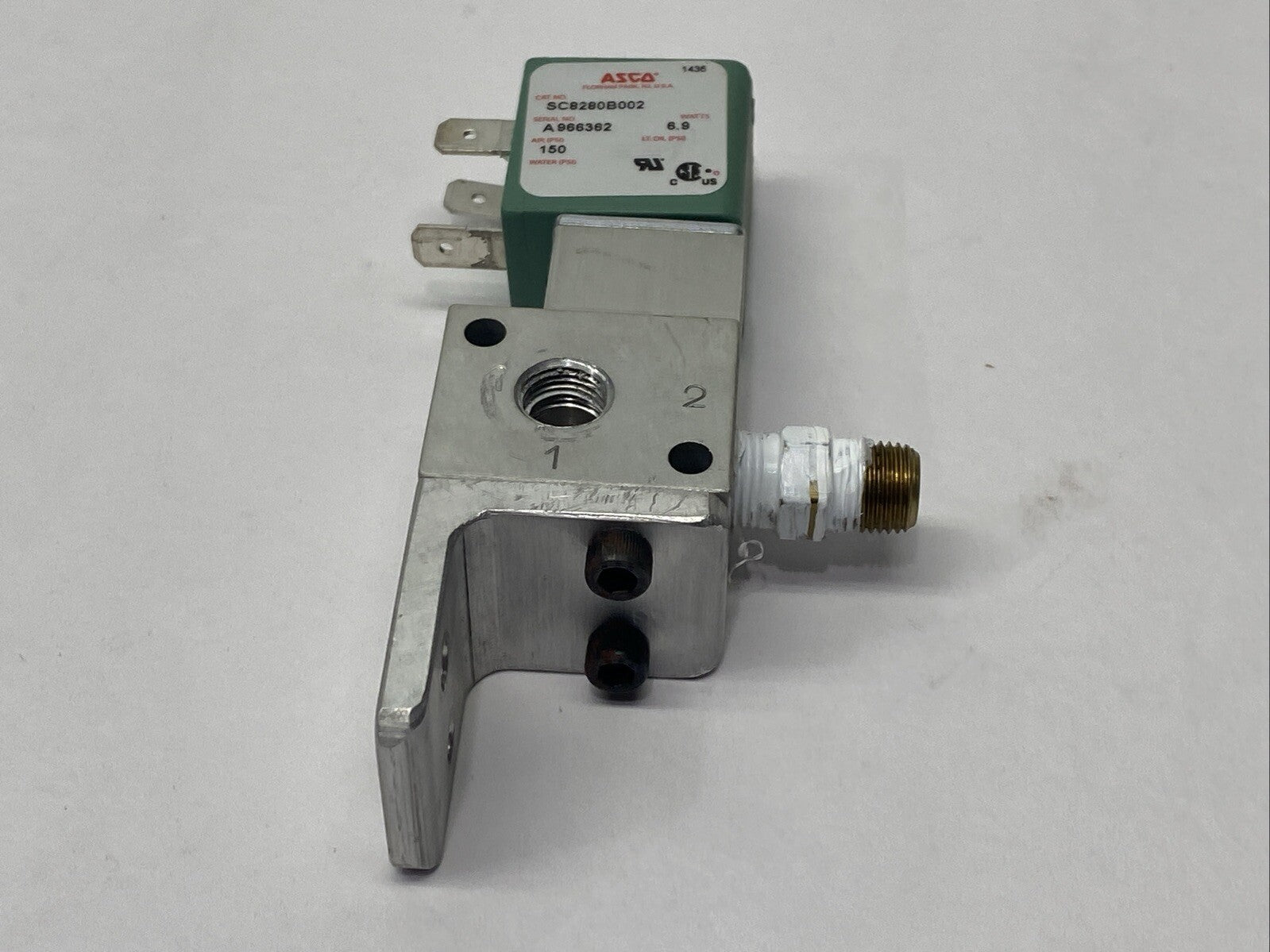 ASCO SC8280B002 Solenoid Valve Assembly 150PSI 6.9W - Maverick Industrial Sales