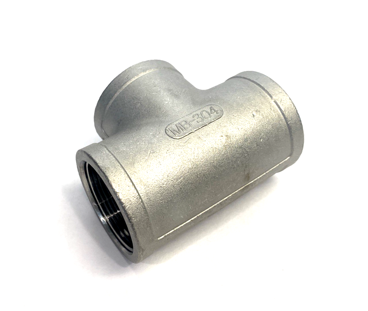 4464K55 | 304 SS Threaded Pipe Fitting, Low-Pressure, Tee Connector, 1-1/2" NPT - New – Open box - Maverick Industrial Sales