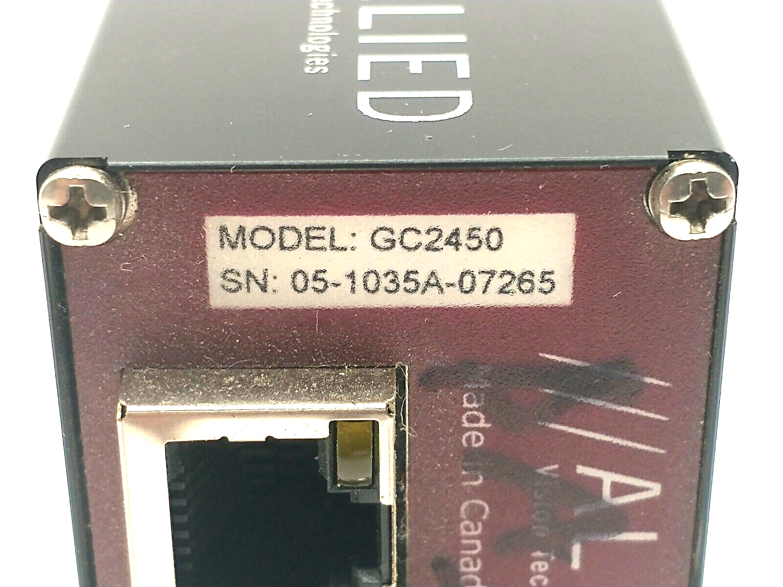 Allied Vision GC2450 Prosilica GC Ultra-Compact GigE Vision Camera - Maverick Industrial Sales