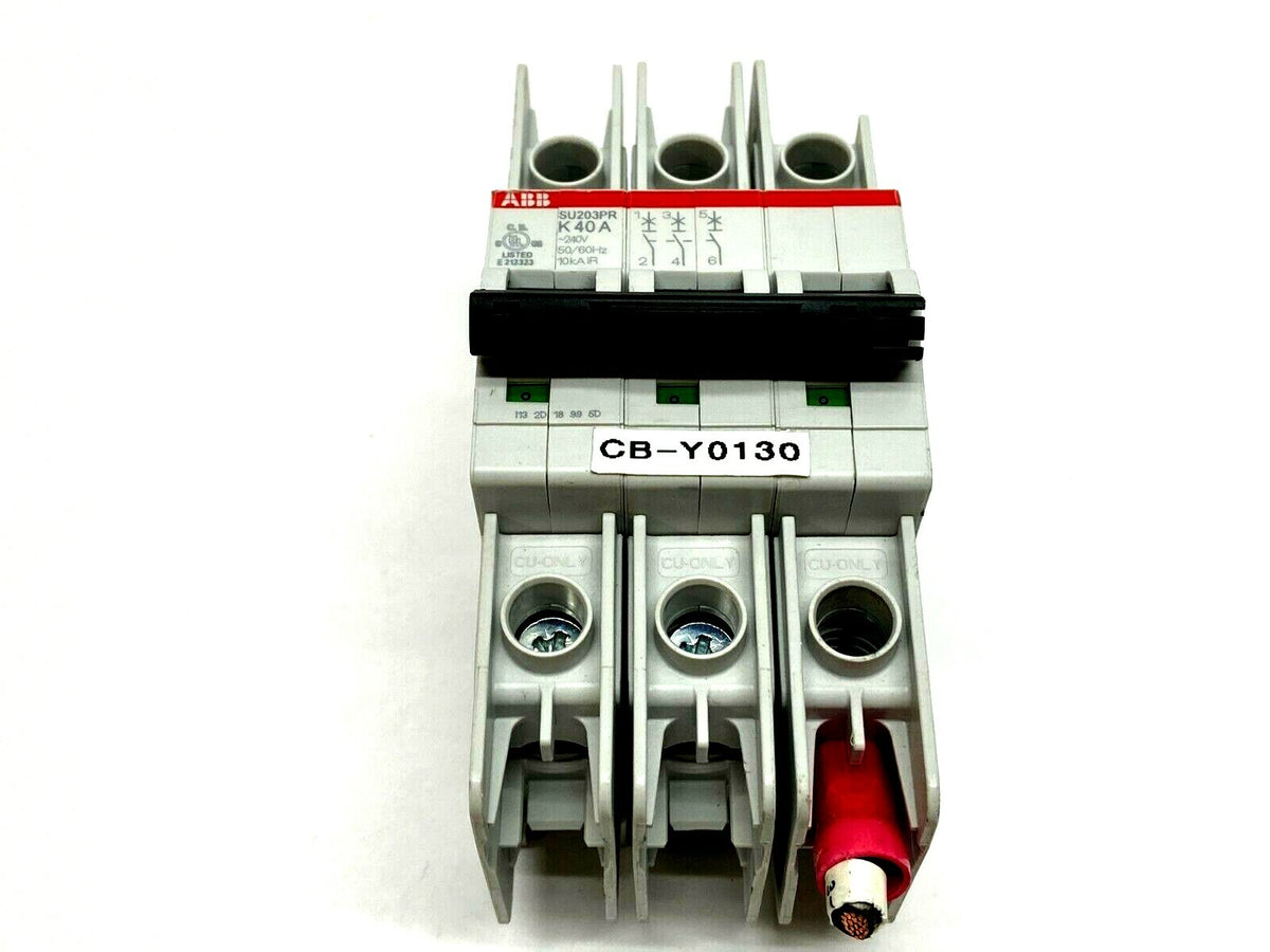 SU203PR | ABB K40A 3-Pole Din Rail Circuit Breaker CASING CRACKED - Used - Maverick Industrial Sales