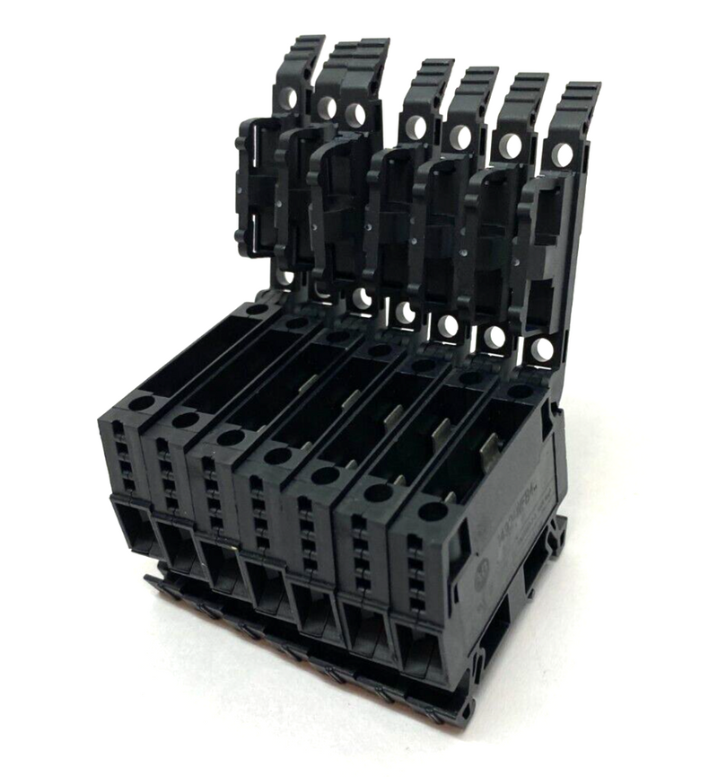Allen Bradley 1492-WFB4 Ser B Fuse Holding Terminal Block Black 4mm LOT OF 7 - Maverick Industrial Sales