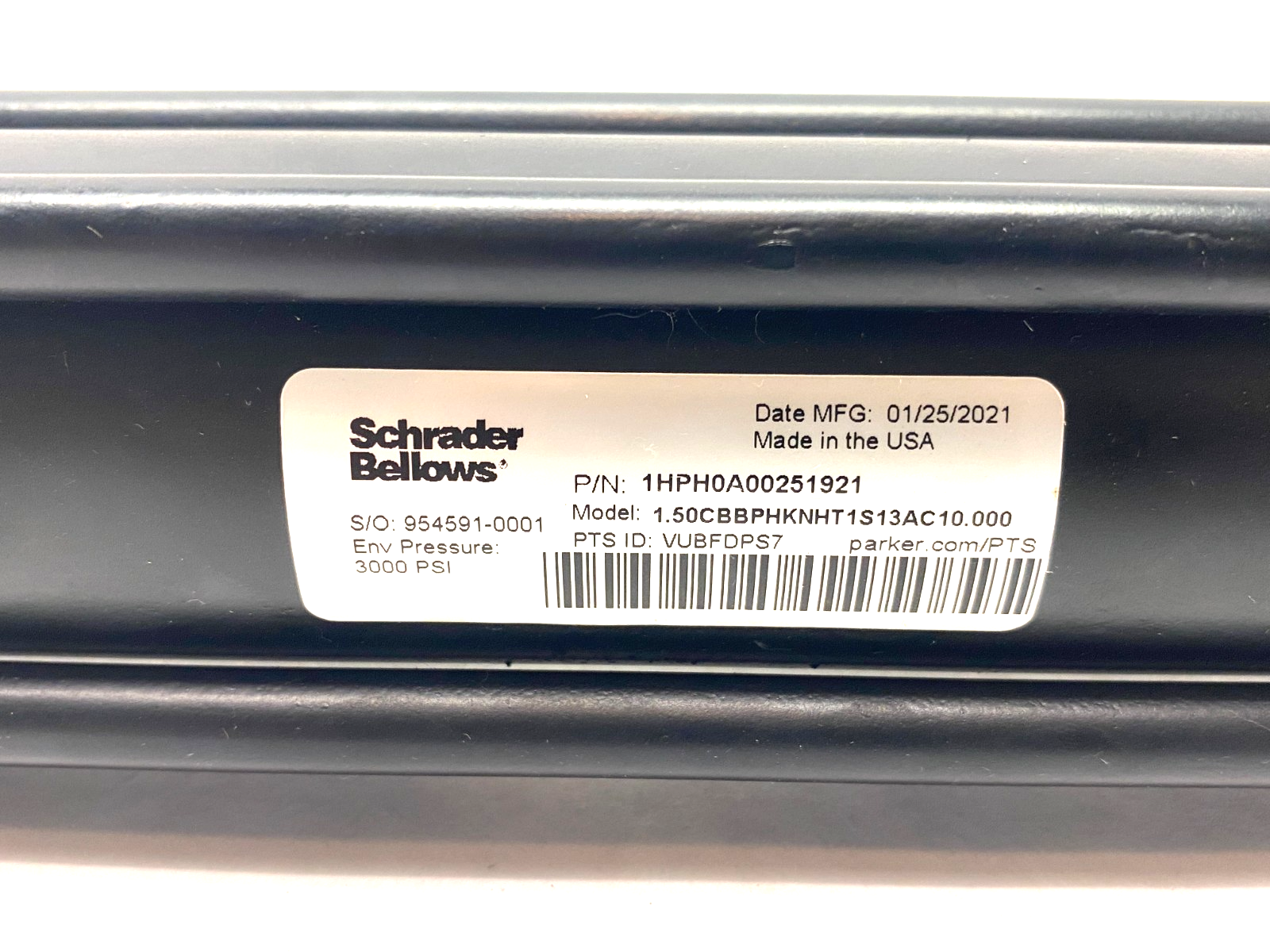 Schrader Bellows 1HPH0A00251921 Heavy Duty Cylinder 1.50CBBPHKNHT1S13AC10.00 - Maverick Industrial Sales