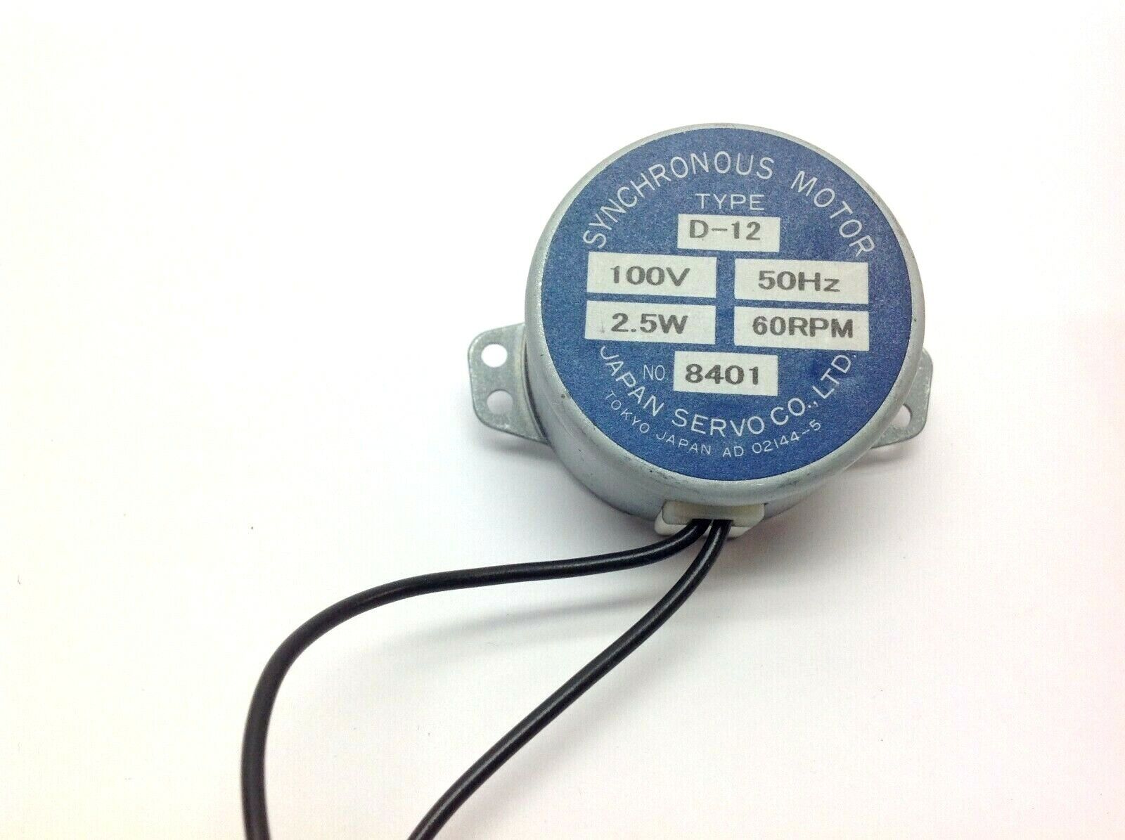 Japan Servo Co. D-12 Synchronous Motor 8401 - Maverick Industrial Sales