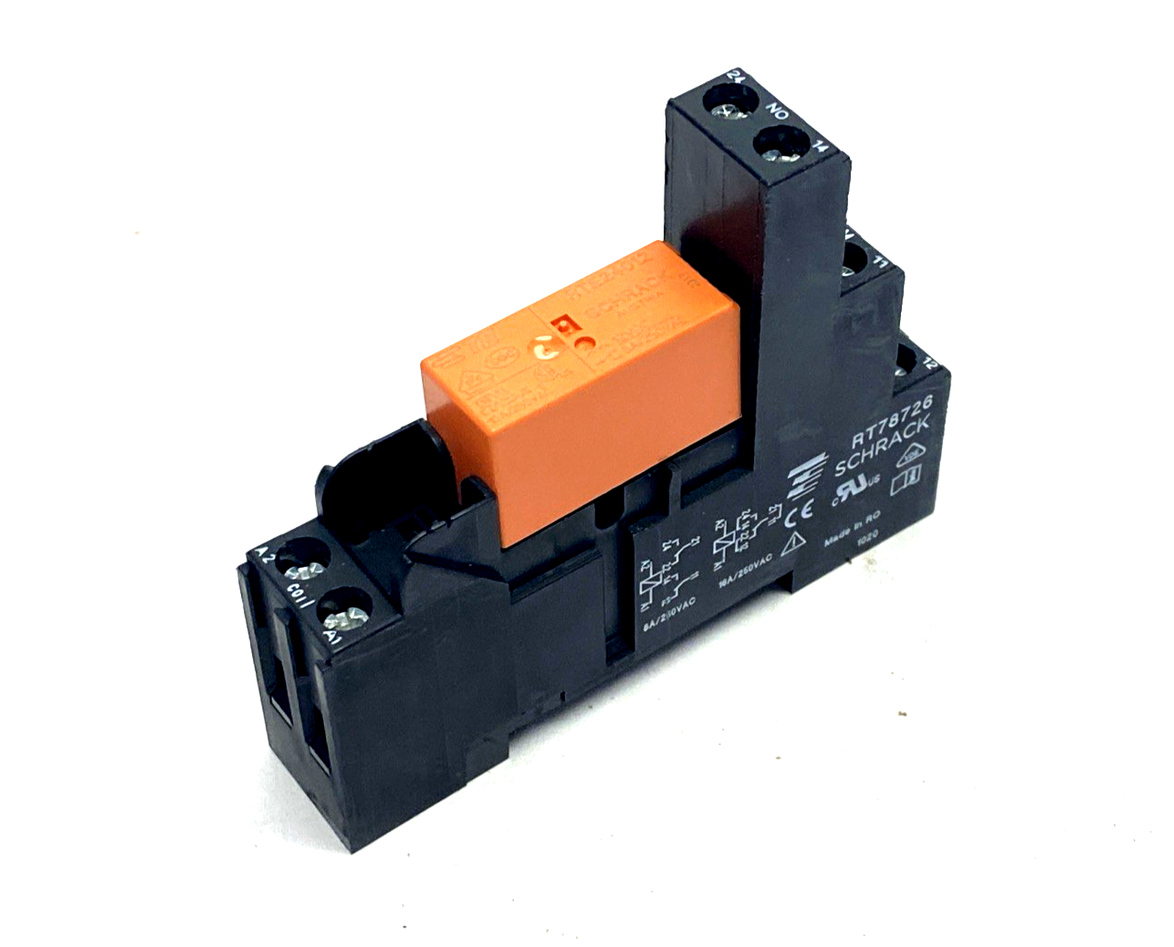 TE Schrack RTE24012 Relay 8A 12VDC, RT78726 Socket/Base LOT OF 3 - Maverick Industrial Sales