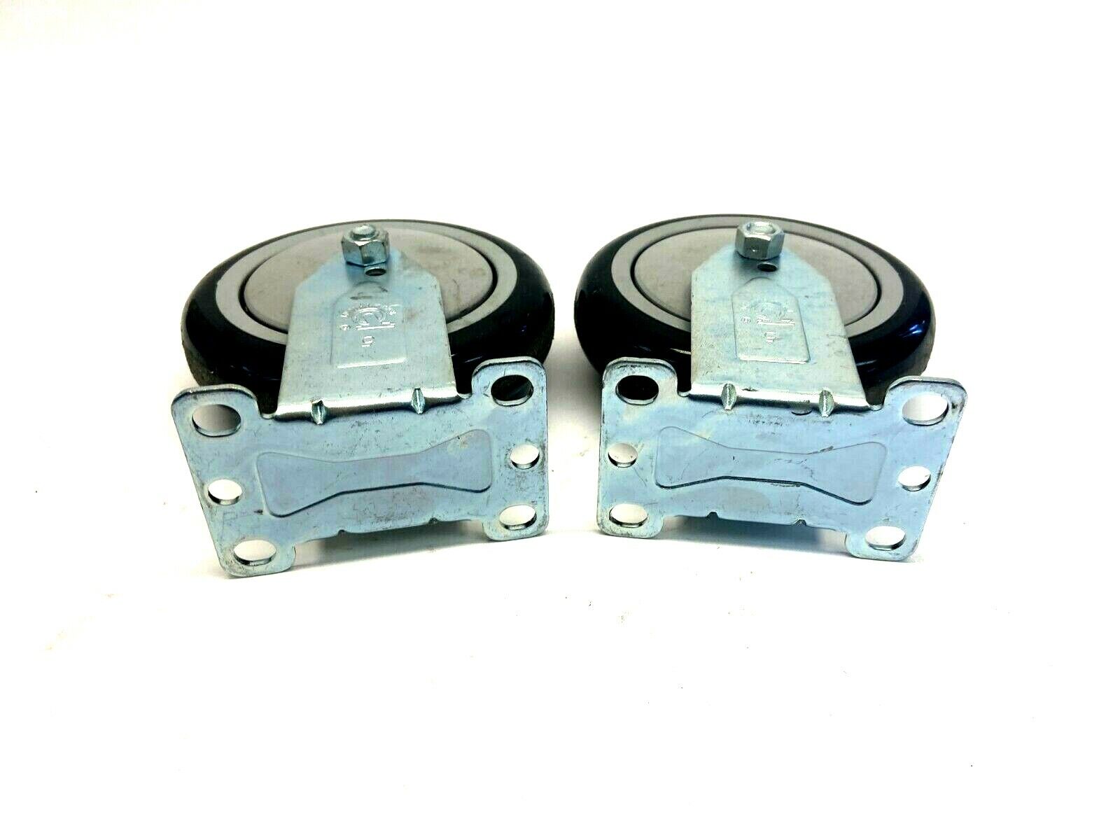 Durable Plate Mount Rigid Casters Poly Pro A 5" Dia x 1-1/4" W LOT OF 2 - Maverick Industrial Sales