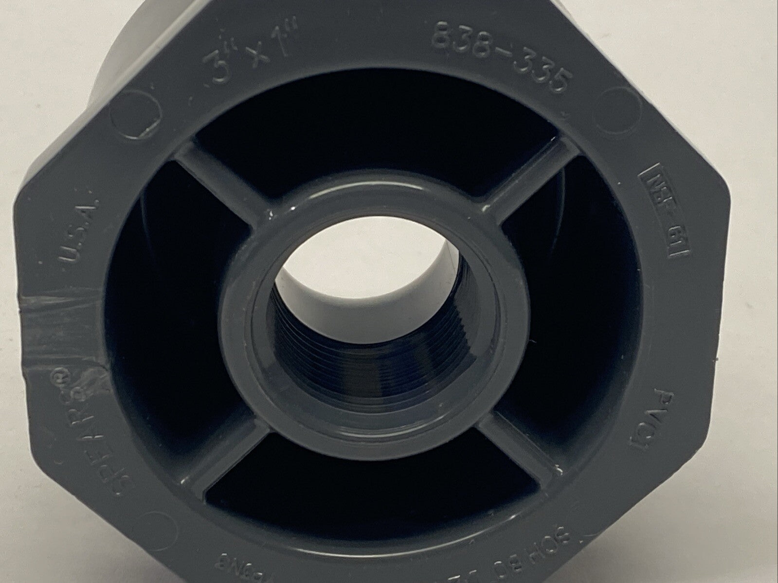 Spears 838-335 Reducer Bushing PVC SCH 80 3" x 1" - Maverick Industrial Sales